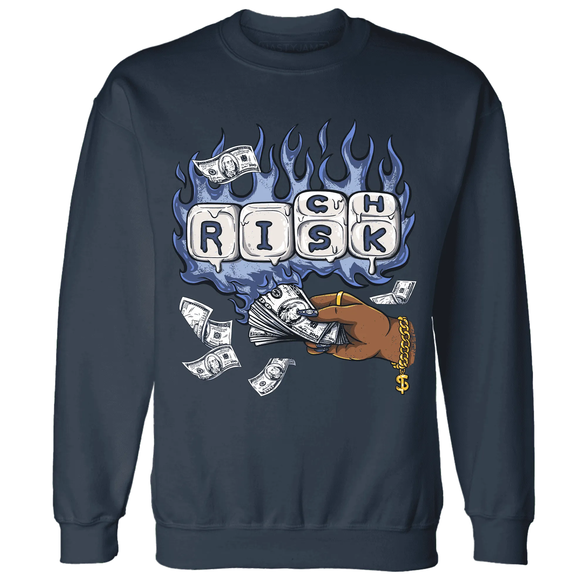Midnight-Navy-5s-Sweatshirt-Match-Rich-Or-Risk