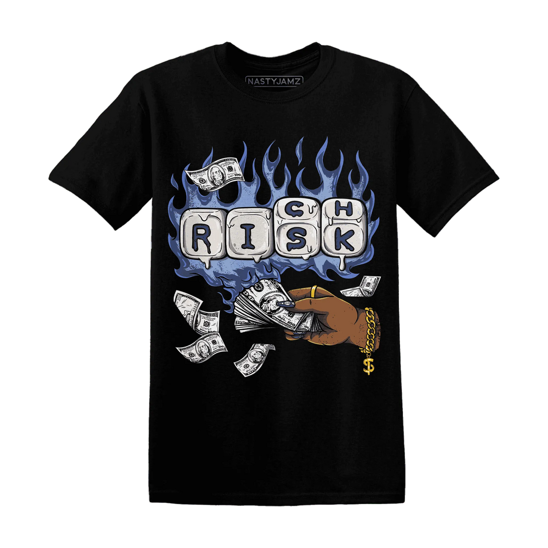 Midnight-Navy-5s-T-Shirt-Match-Rich-Or-Risk
