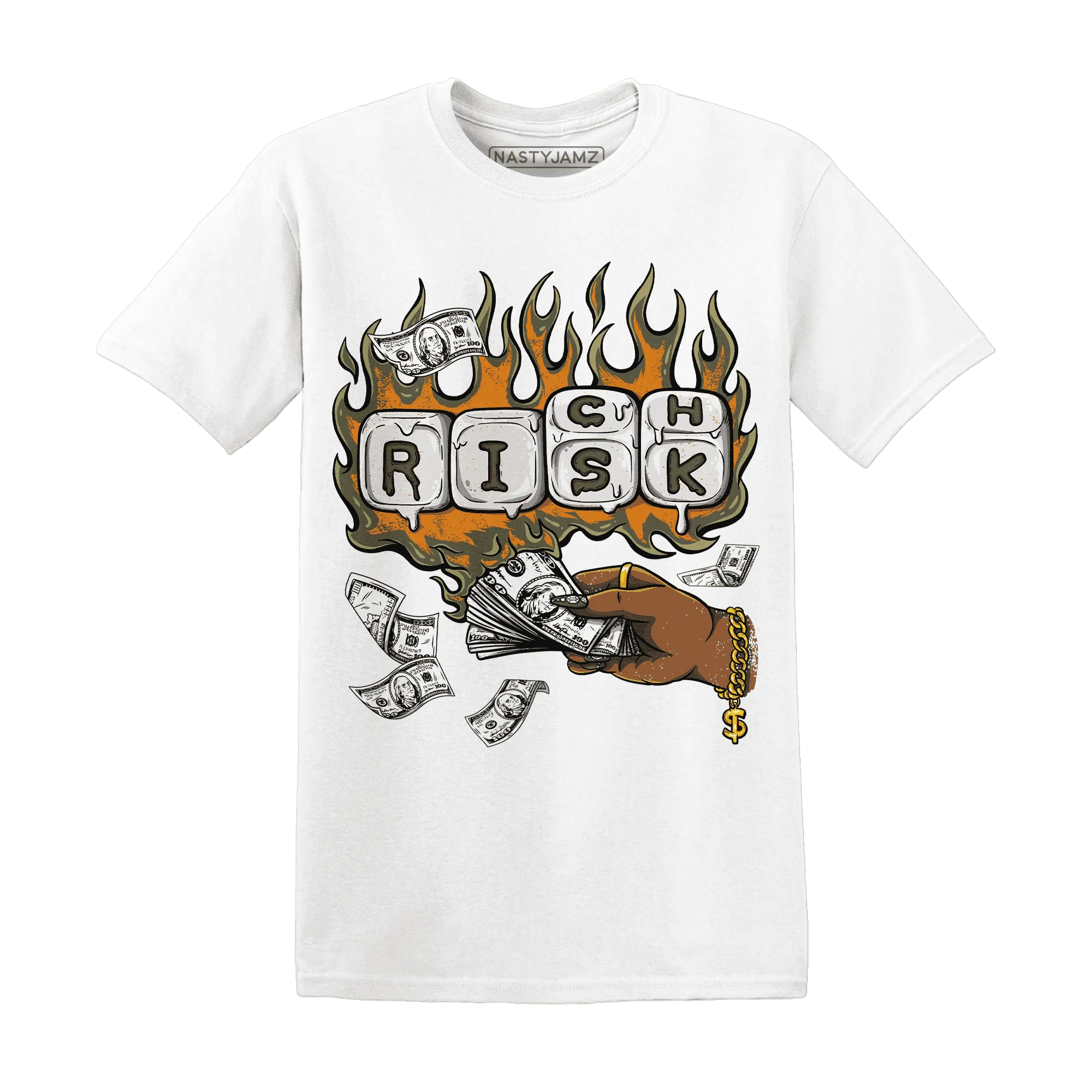 Olive-5s-T-Shirt-Match-Rich-Or-Risk