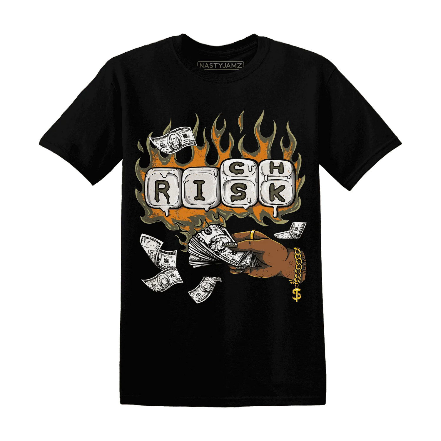 Olive-5s-T-Shirt-Match-Rich-Or-Risk