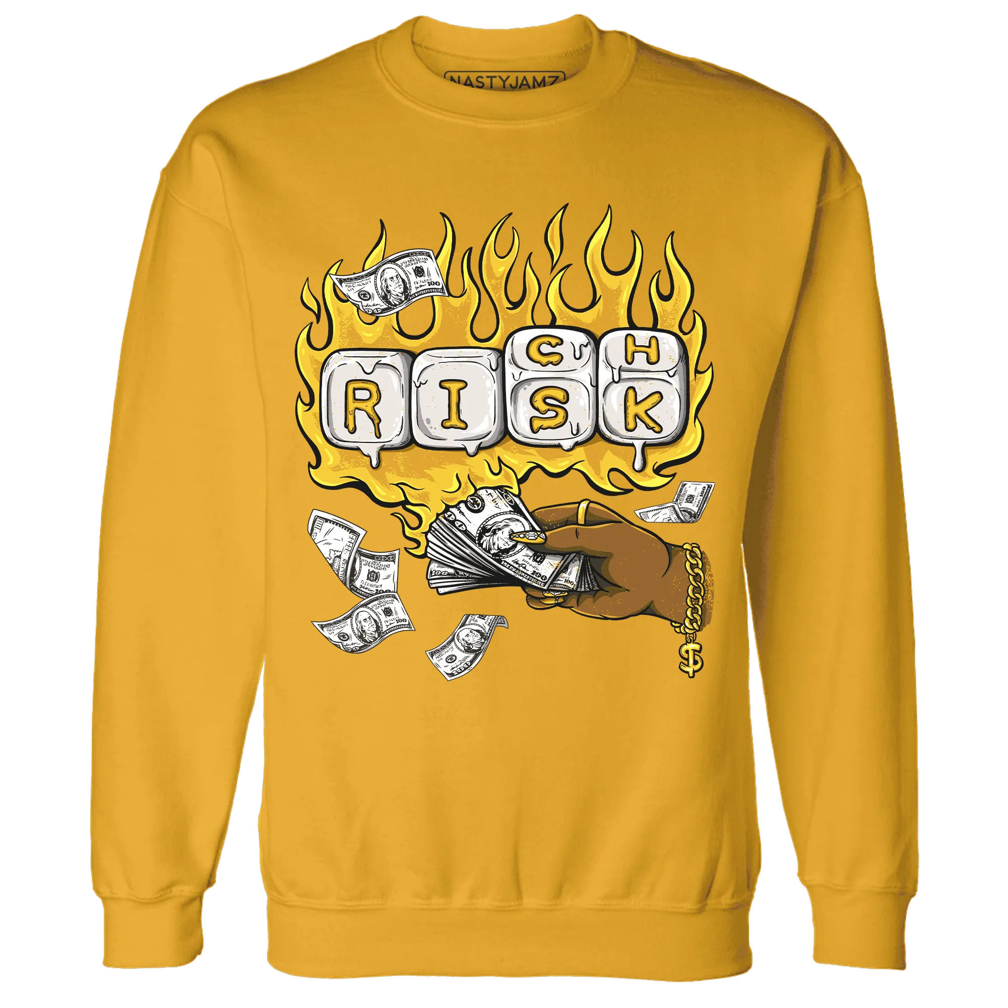 Yellow-Ochre-6s-Sweatshirt-Match-Rich-Or-Risk