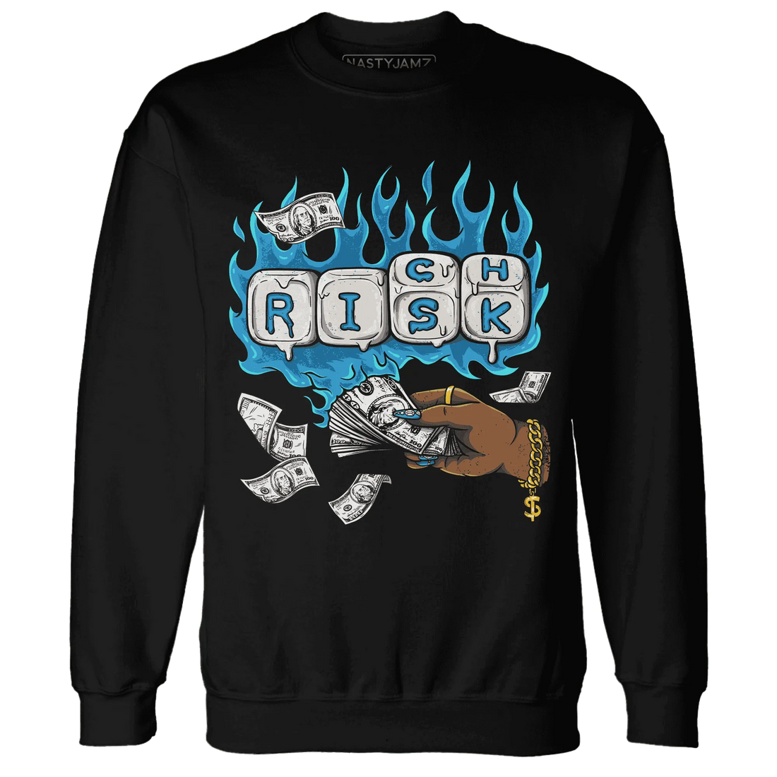 Powder-Blue-9s-Sweatshirt-Match-Rich-Or-Risk