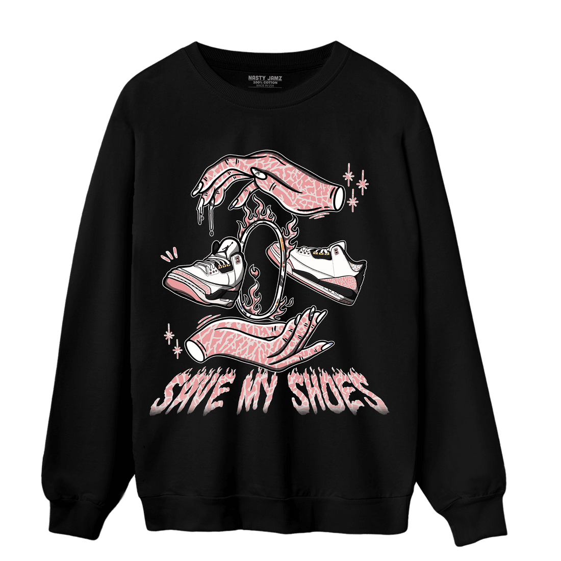 Red Stardust 3s Sweatshirt Match Save My Shoes - NastyJamz