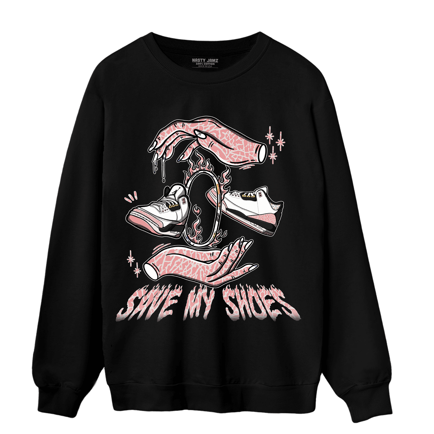Red Stardust 3s Sweatshirt Match Save My Shoes - NastyJamz