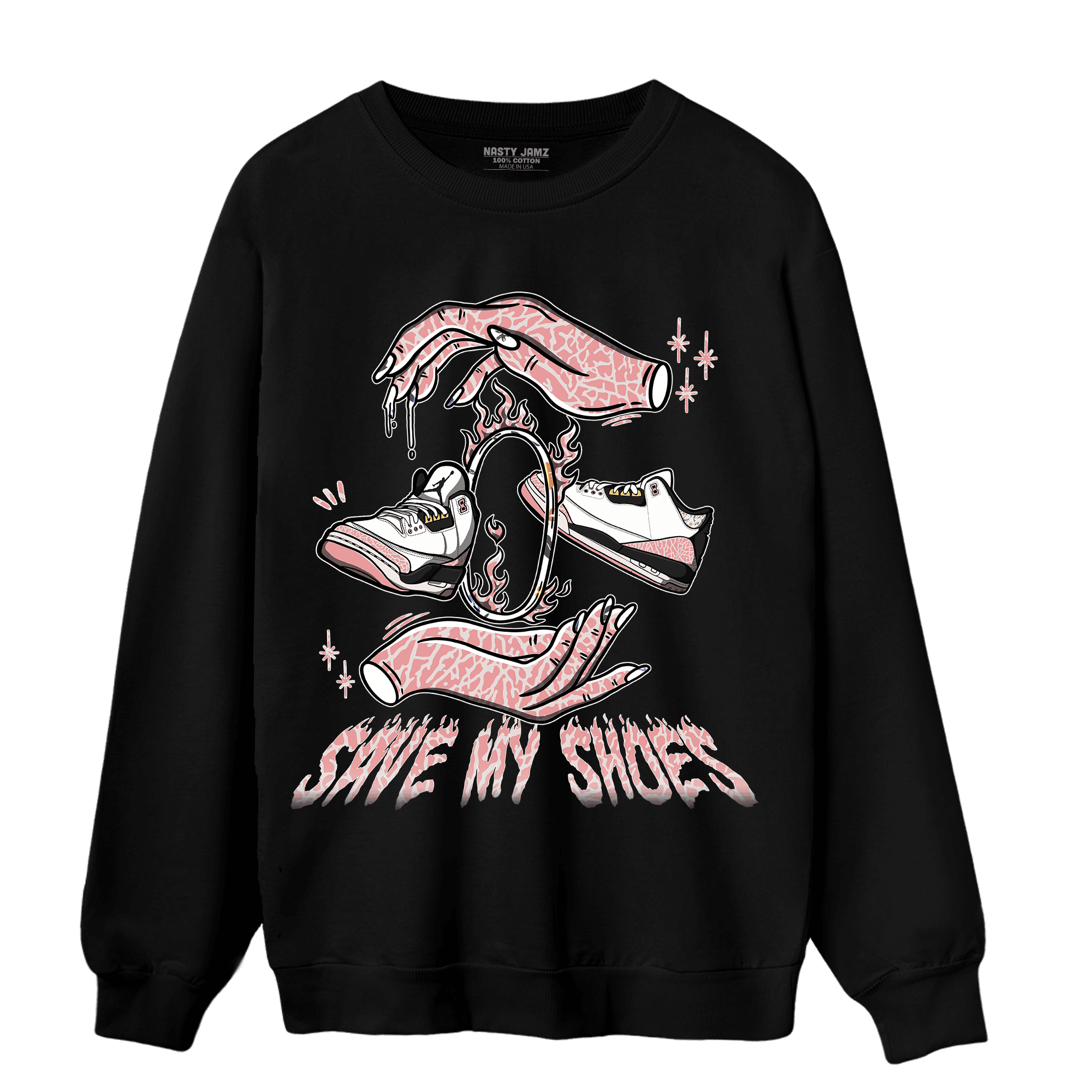 Red Stardust 3s Sweatshirt Match Save My Shoes - NastyJamz