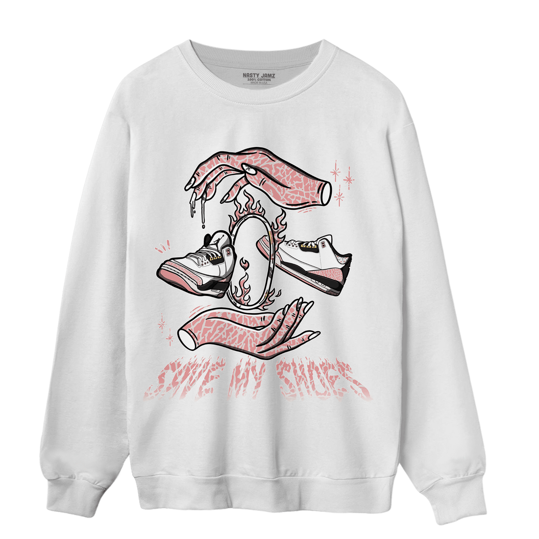Red Stardust 3s Sweatshirt Match Save My Shoes - NastyJamz