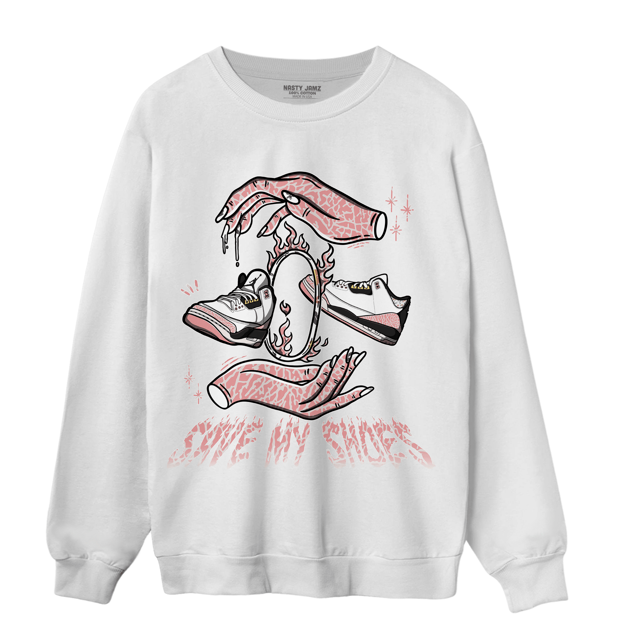 Red Stardust 3s Sweatshirt Match Save My Shoes - NastyJamz