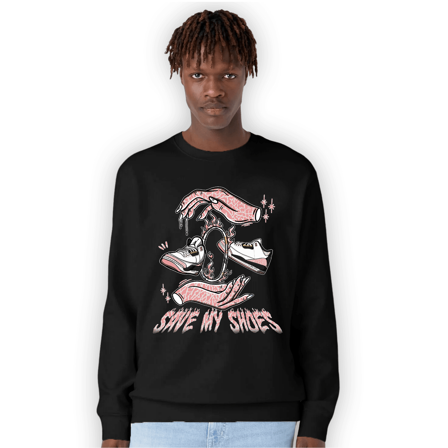 Red Stardust 3s Sweatshirt Match Save My Shoes - NastyJamz