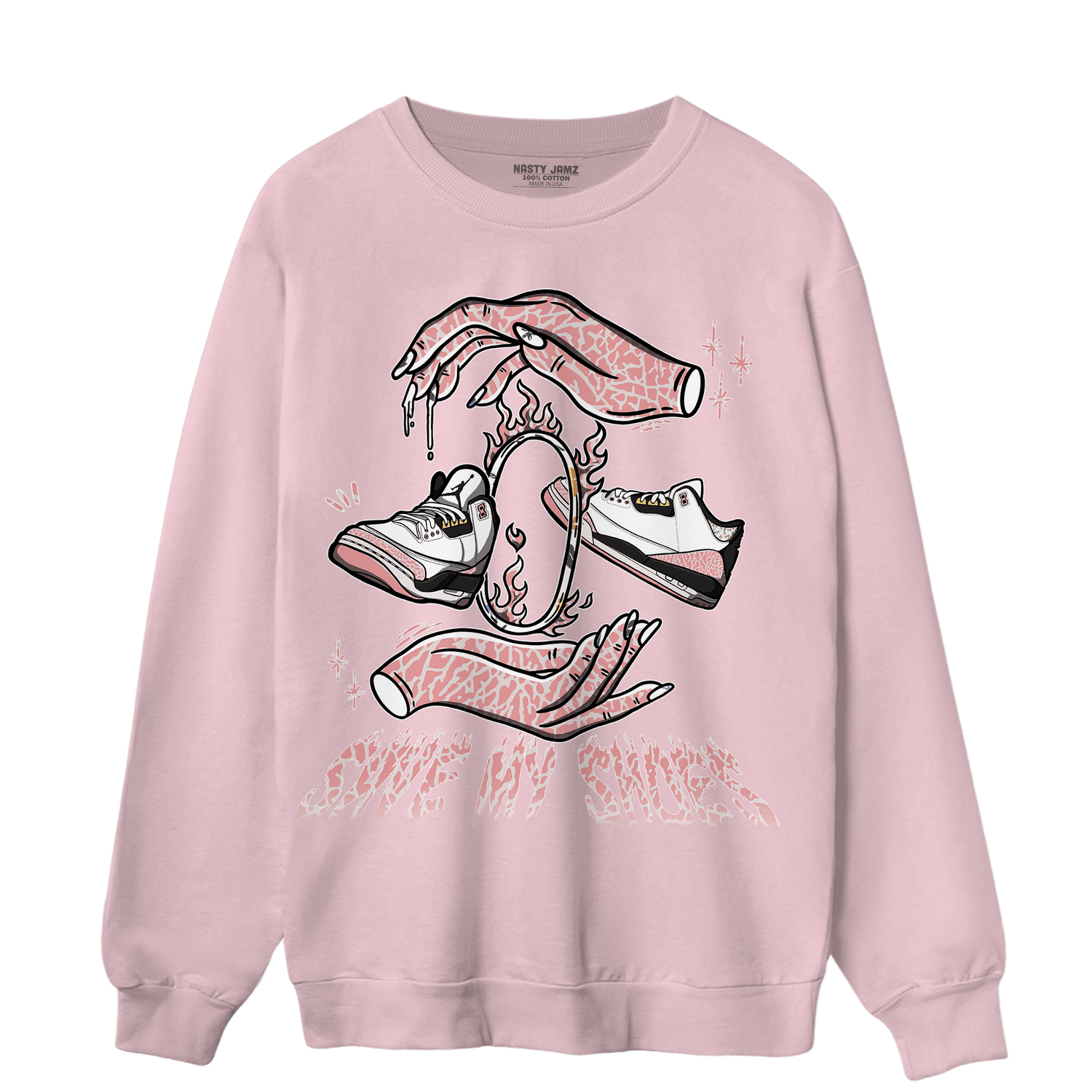 Red Stardust 3s Sweatshirt Match Save My Shoes - NastyJamz