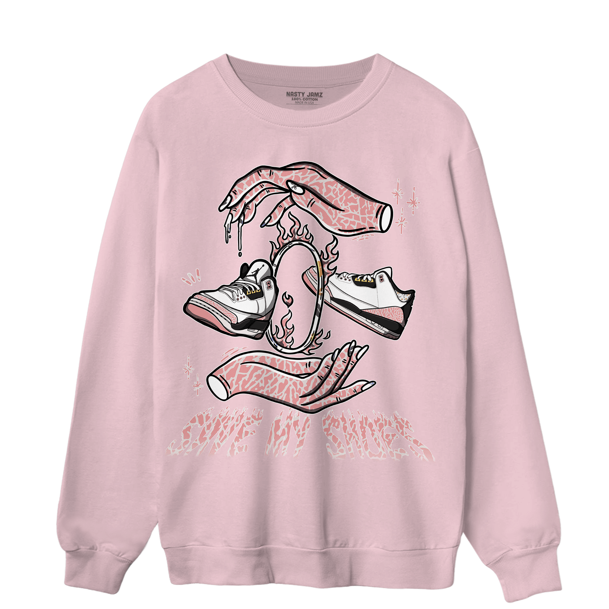 Red Stardust 3s Sweatshirt Match Save My Shoes - NastyJamz