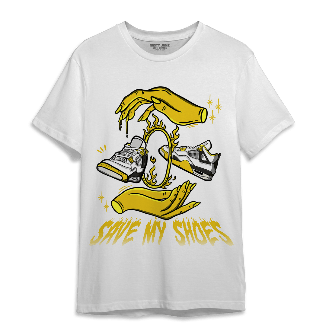 Vivid Sulfur 4s T Shirt Match Save My Shoes - NastyJamz