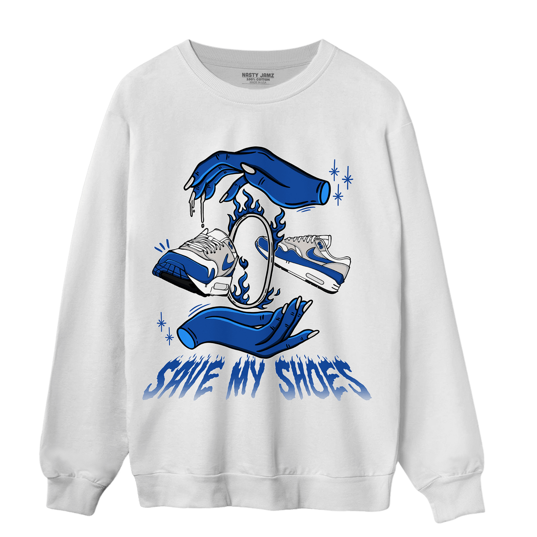 Air Max 1 86 Royal Sweatshirt Match Save My Shoes - NastyJamz