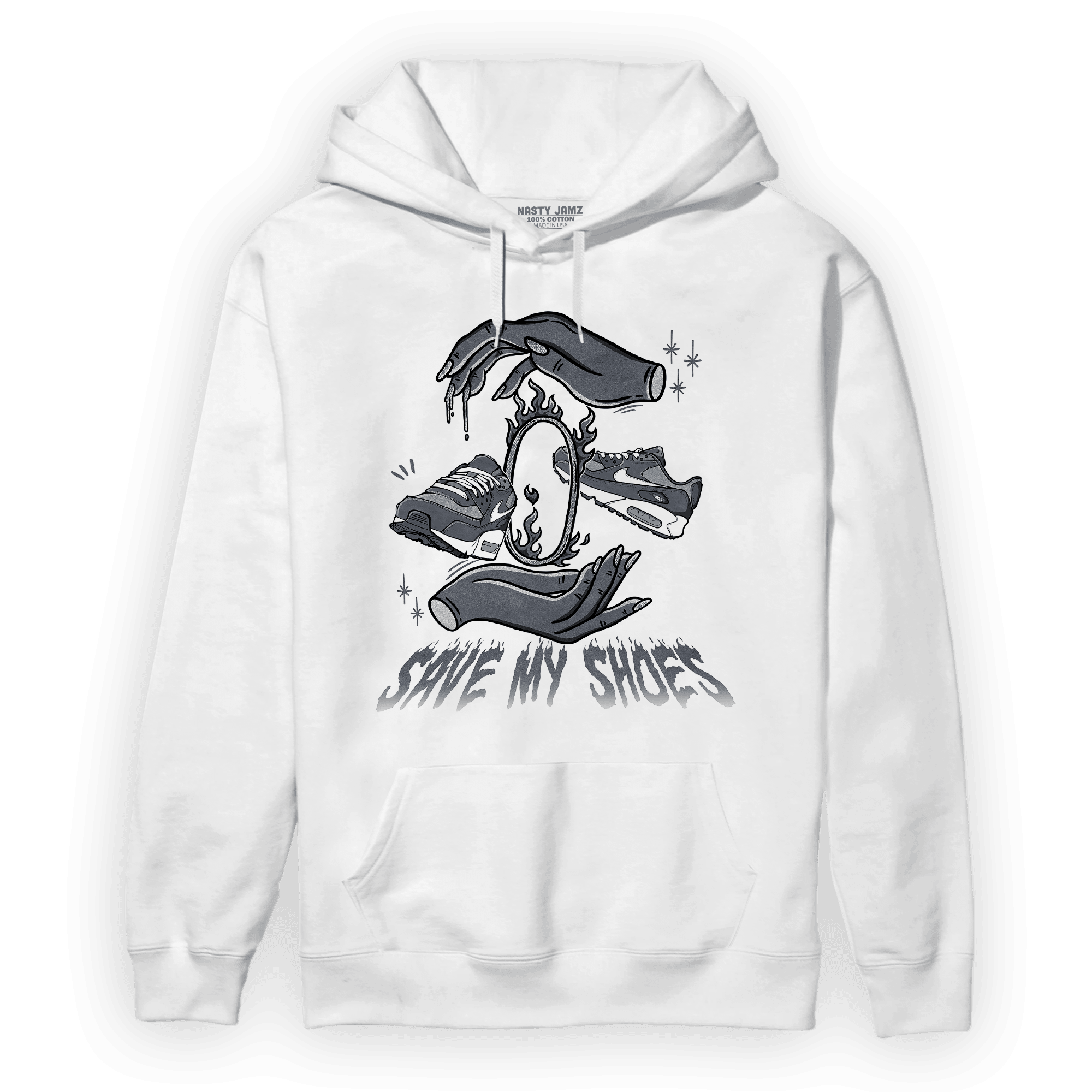 Air Max 90 Iron Grey Hoodie Match Save My Shoes - NastyJamz