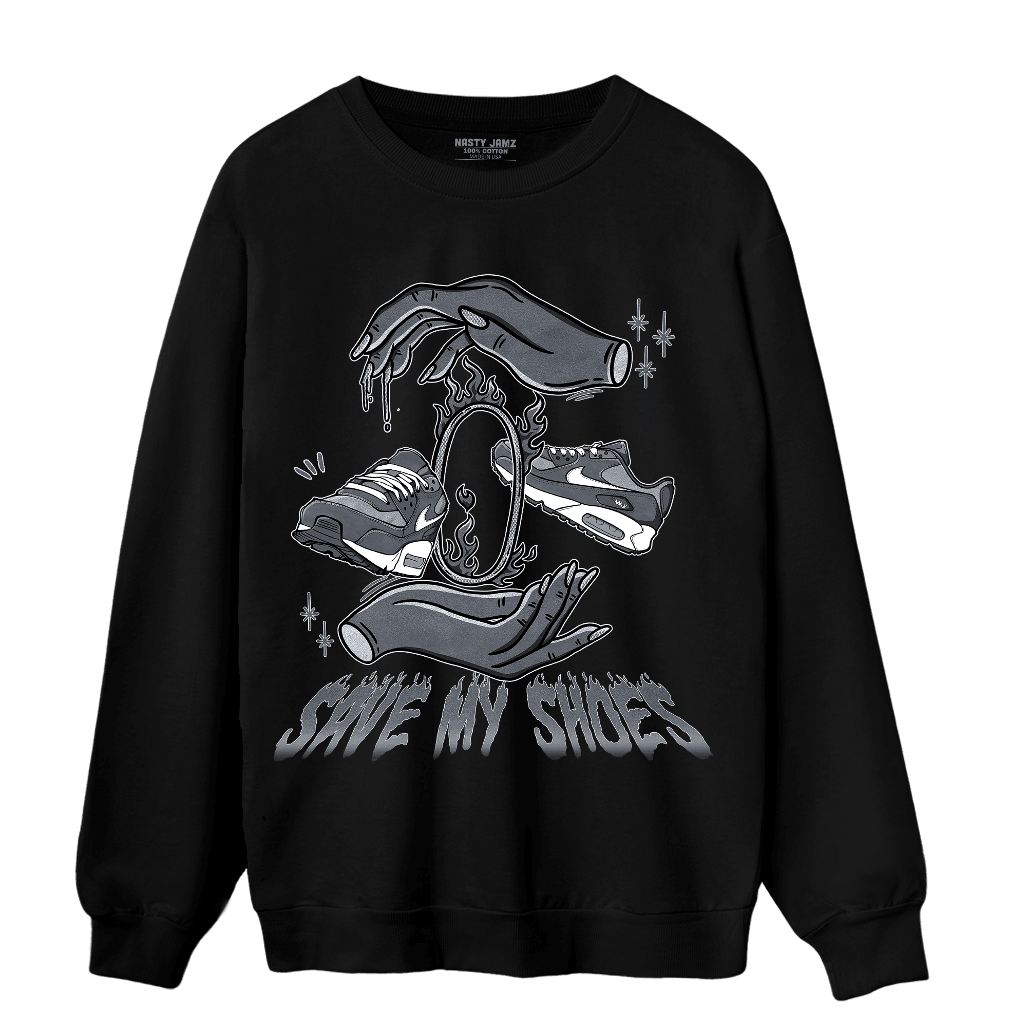 Air Max 90 Iron Grey Sweatshirt Match Save My Shoes - NastyJamz