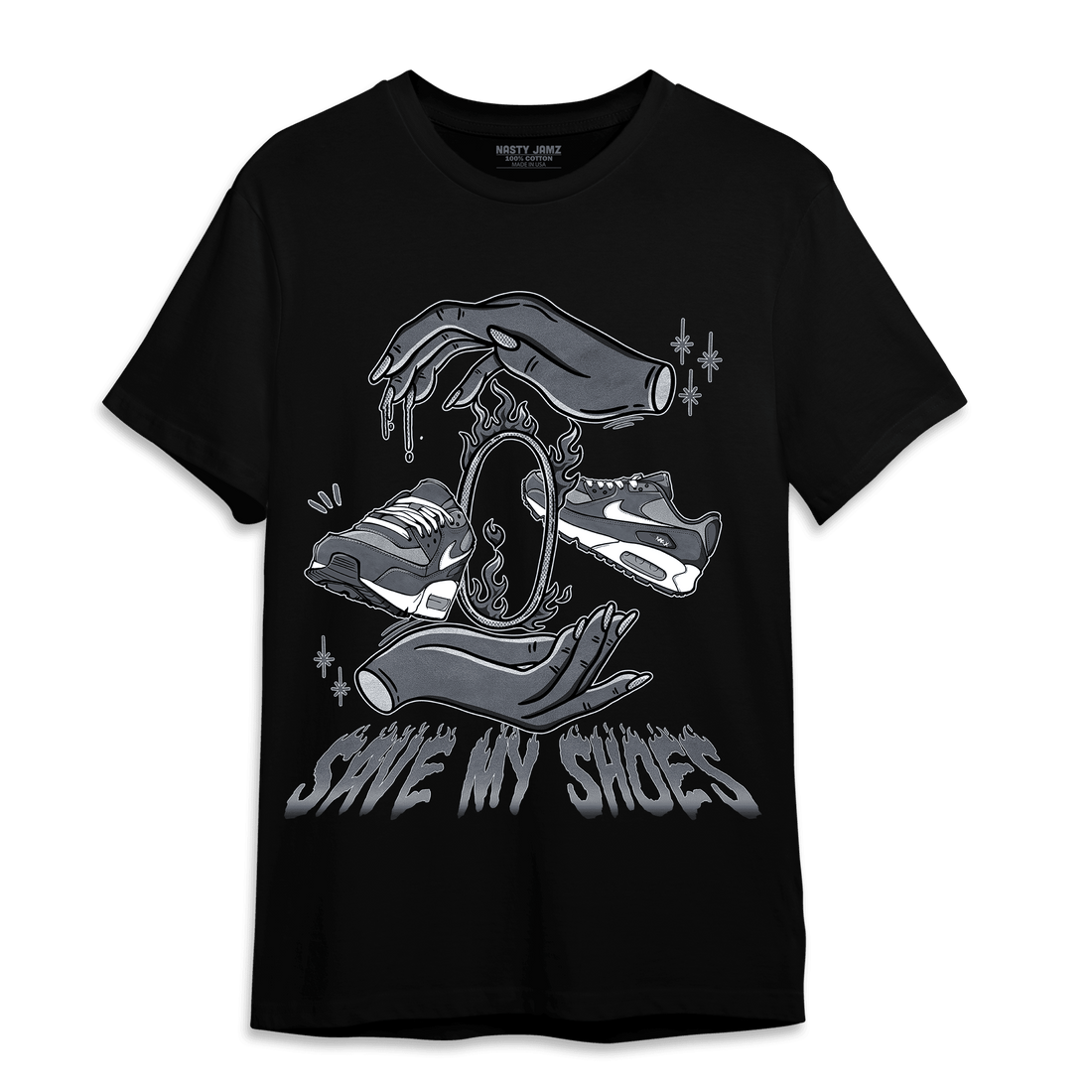 Air Max 90 Iron Grey T Shirt Match Save My Shoes - NastyJamz