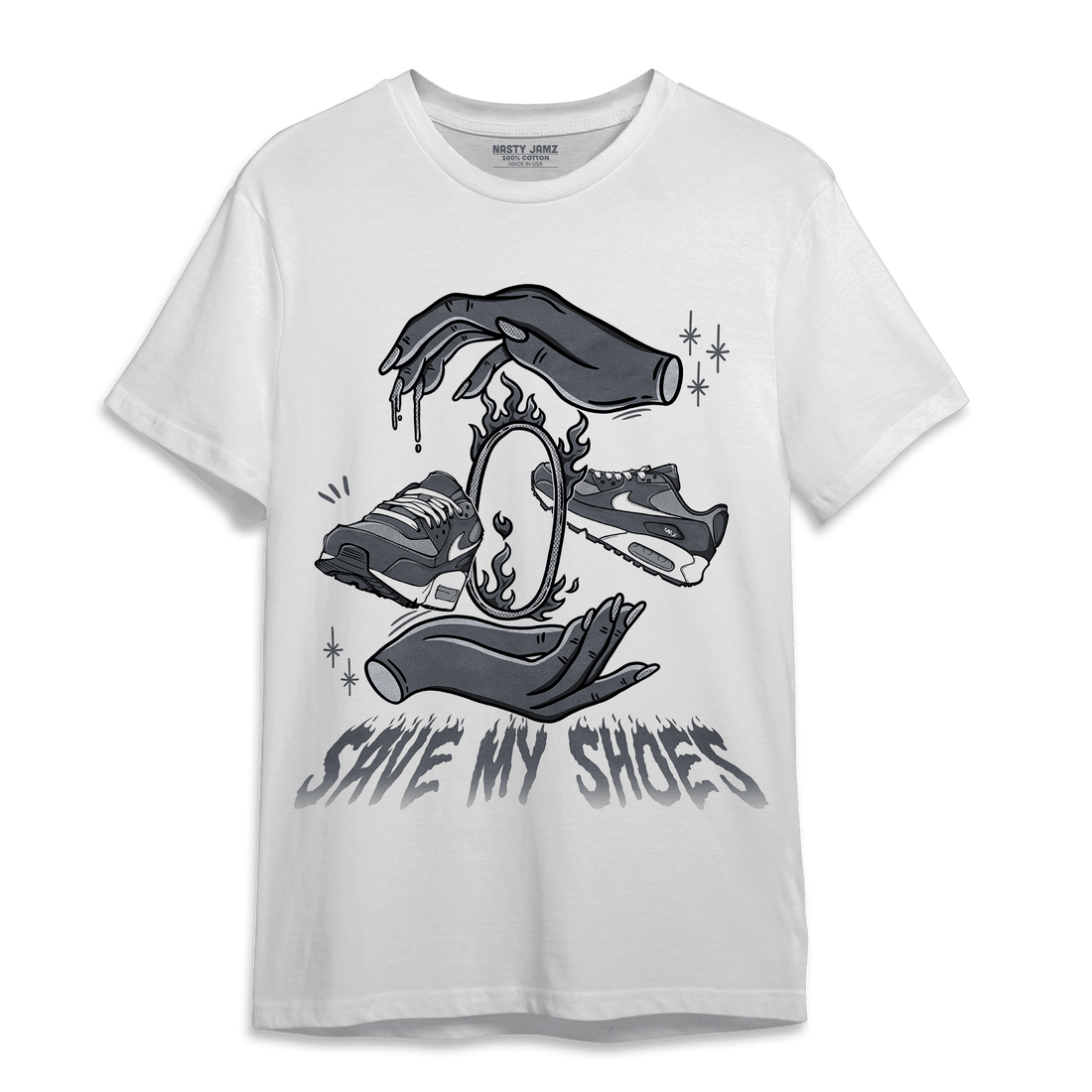 Air Max 90 Iron Grey T Shirt Match Save My Shoes - NastyJamz