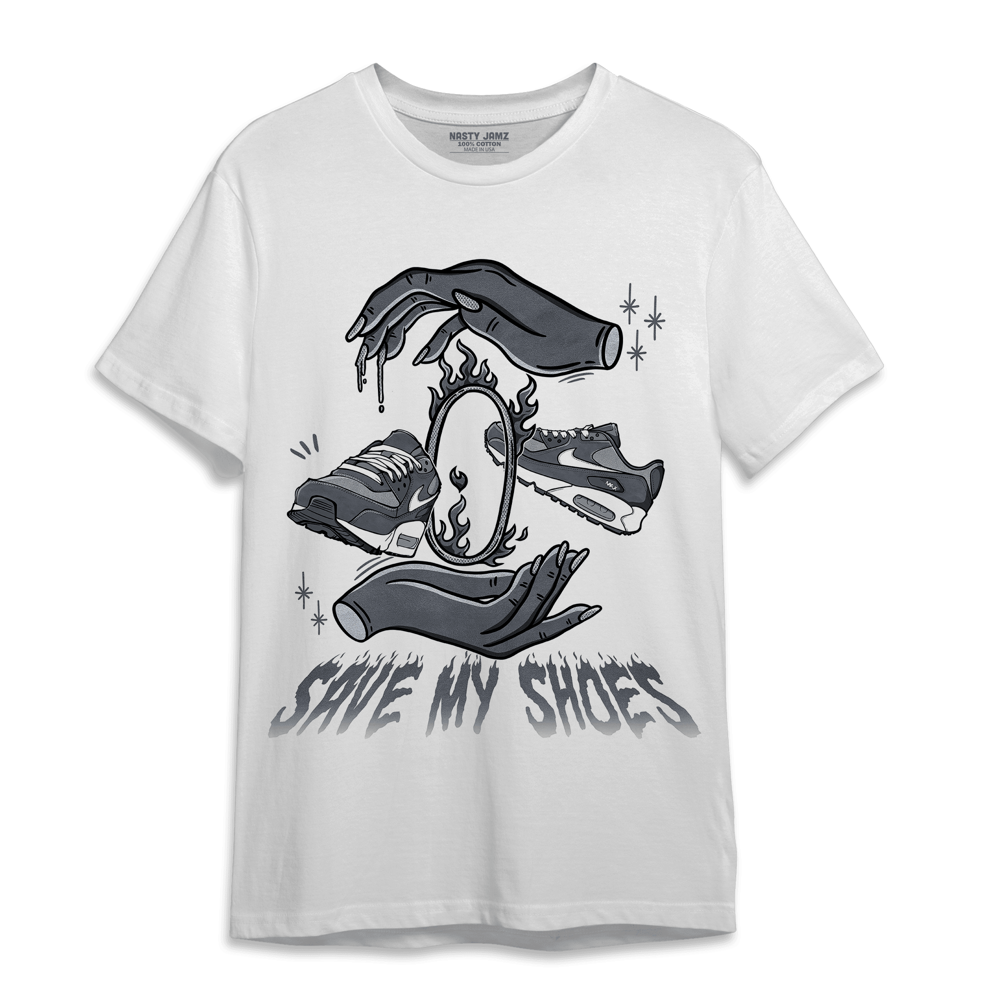 Air Max 90 Iron Grey T Shirt Match Save My Shoes - NastyJamz