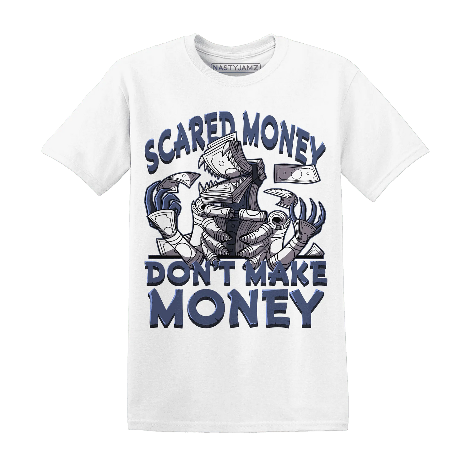 Low-Diffused-Blue-11s-T-Shirt-Match-Scared-Money