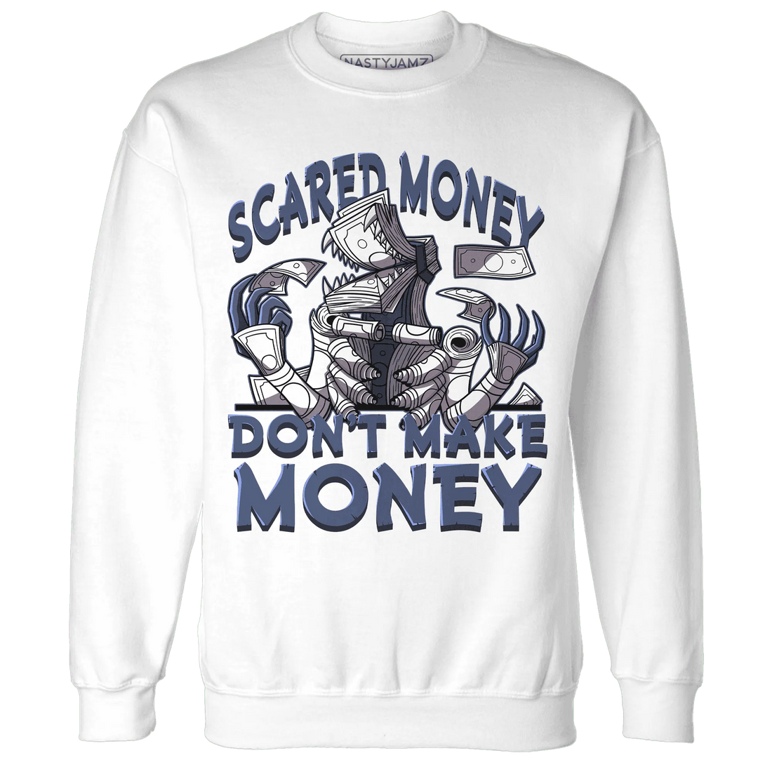 Low-Diffused-Blue-11s-Sweatshirt-Match-Scared-Money