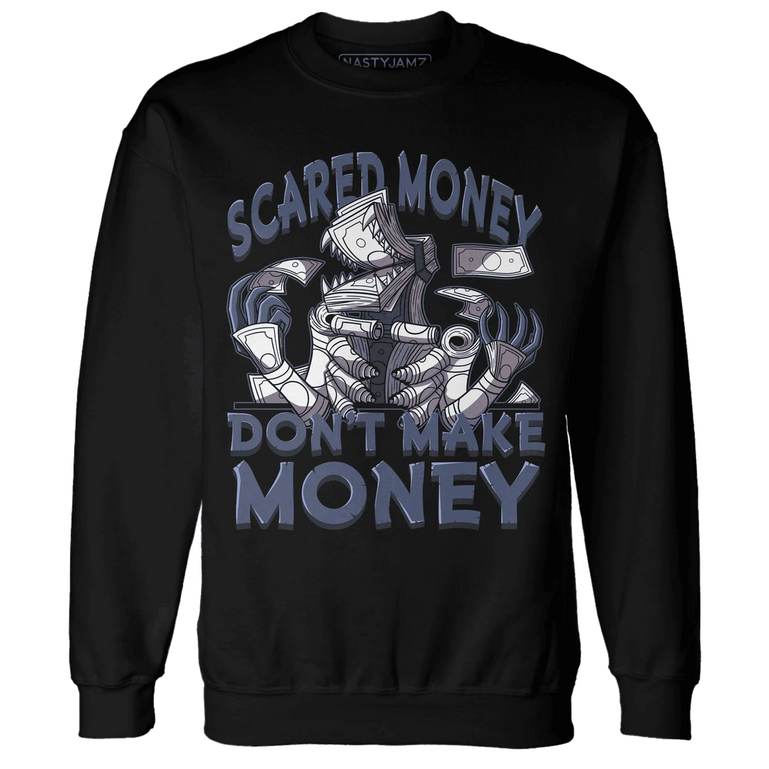 Low-Diffused-Blue-11s-Sweatshirt-Match-Scared-Money