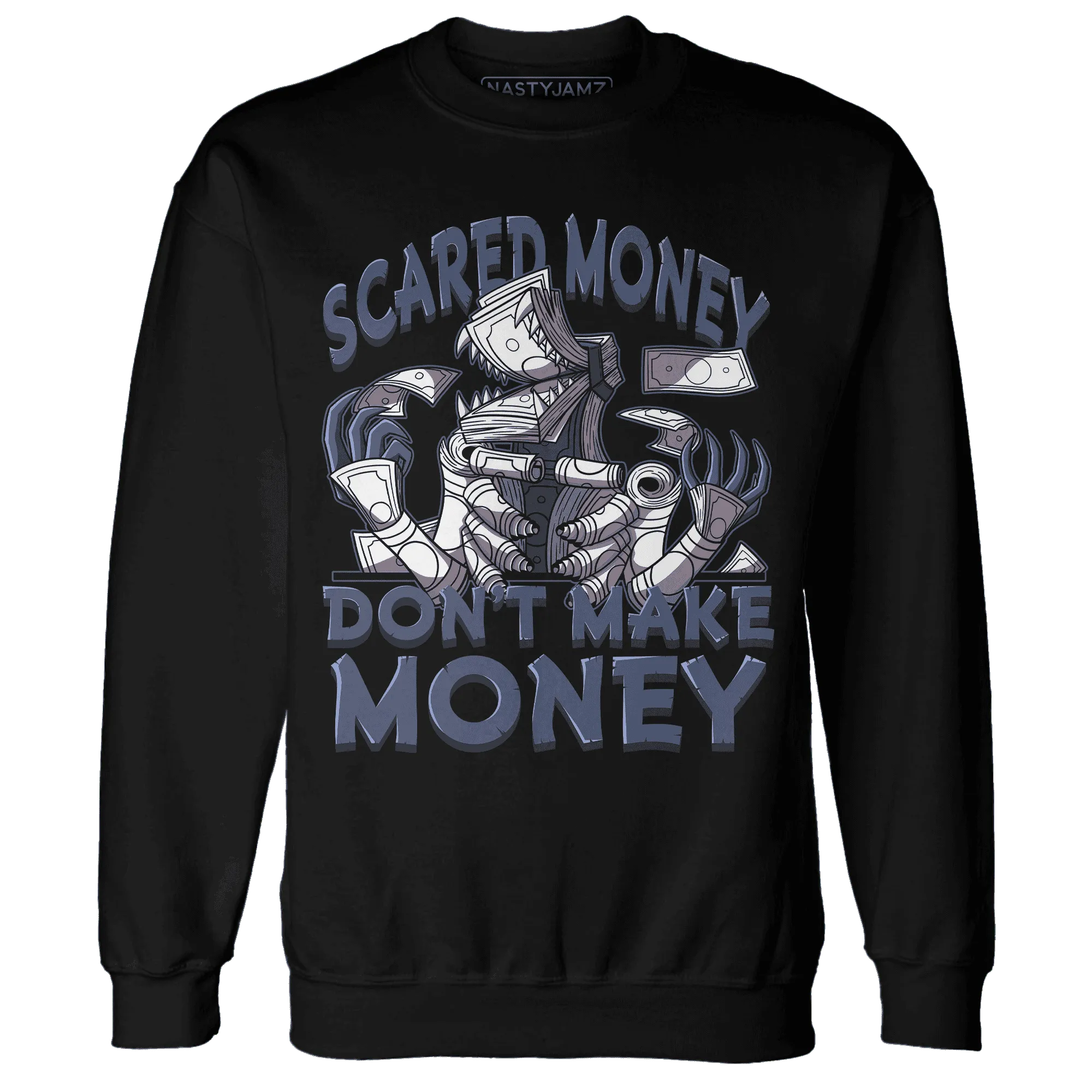 Low-Diffused-Blue-11s-Sweatshirt-Match-Scared-Money