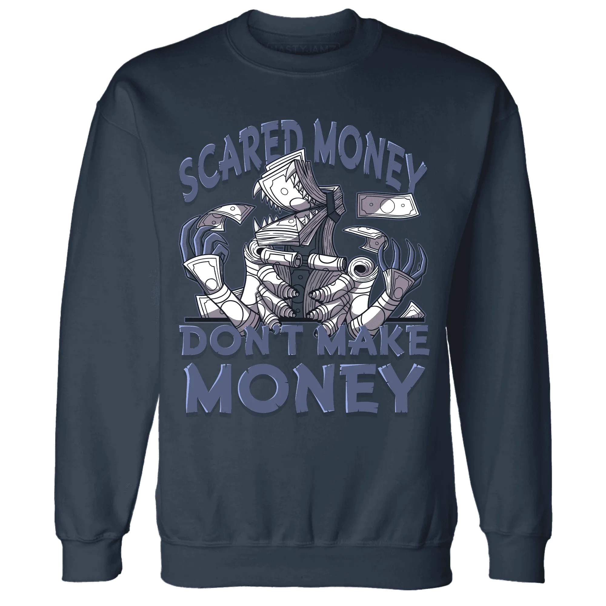 Low-Diffused-Blue-11s-Sweatshirt-Match-Scared-Money