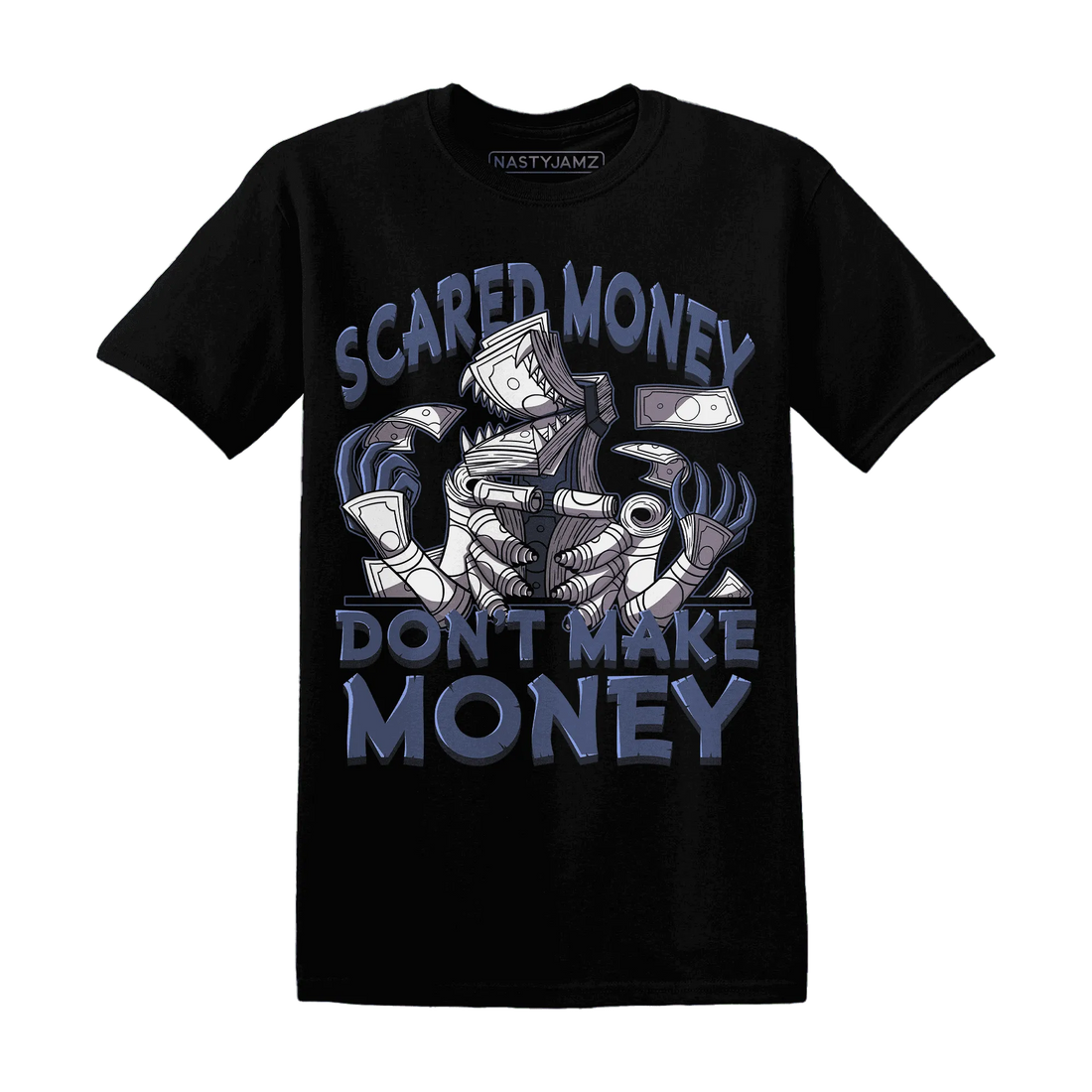 Low-Diffused-Blue-11s-T-Shirt-Match-Scared-Money