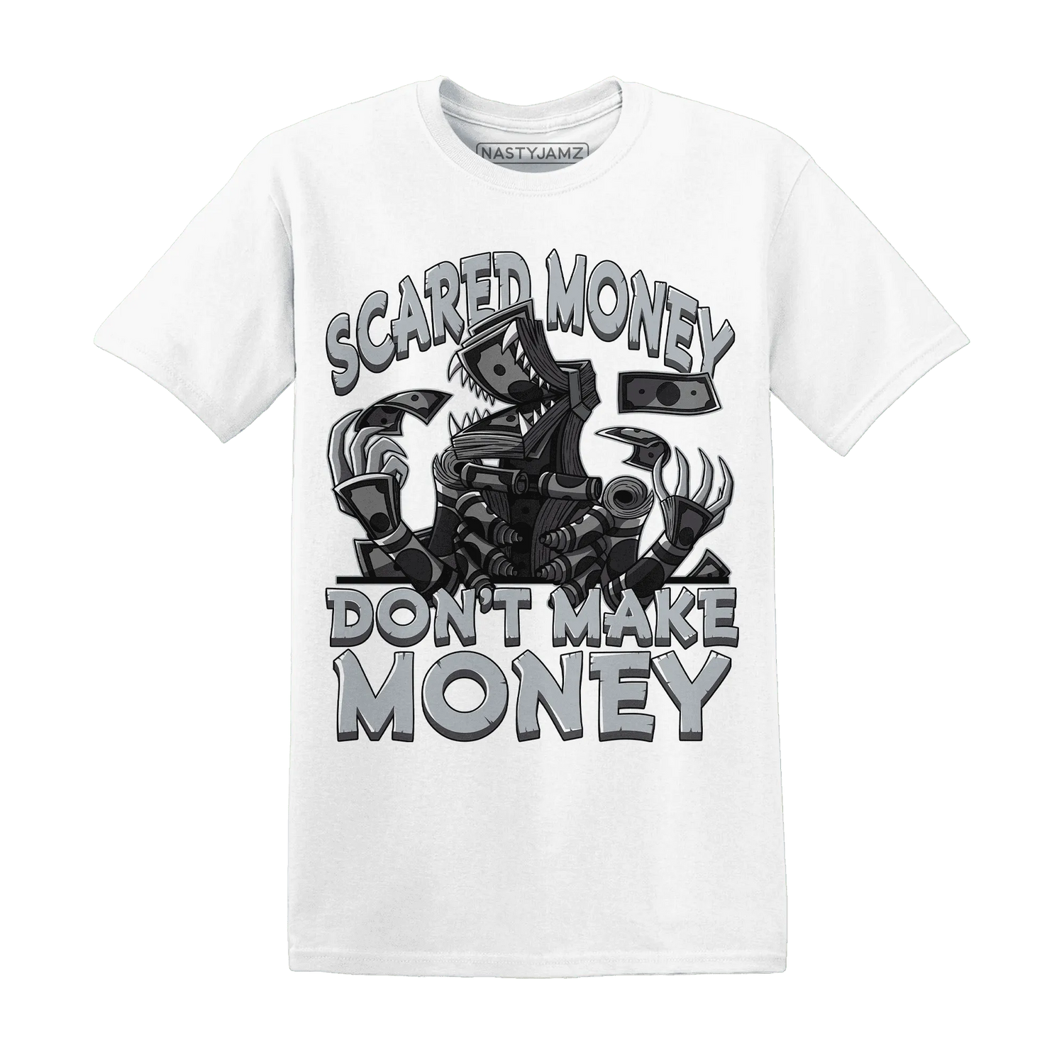 NastyJamz-Wolf-Grey-12s-T-Shirt-Match-Scared-Money