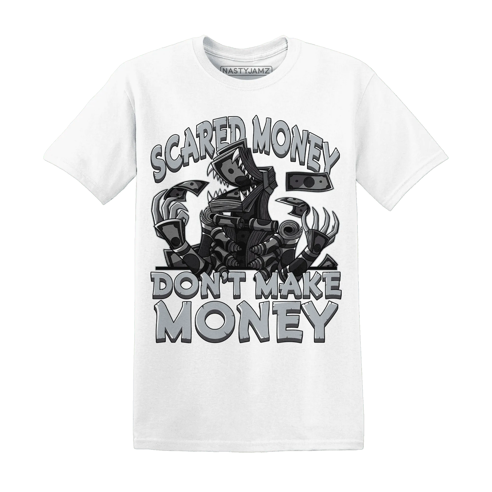 NastyJamz-Wolf-Grey-12s-T-Shirt-Match-Scared-Money