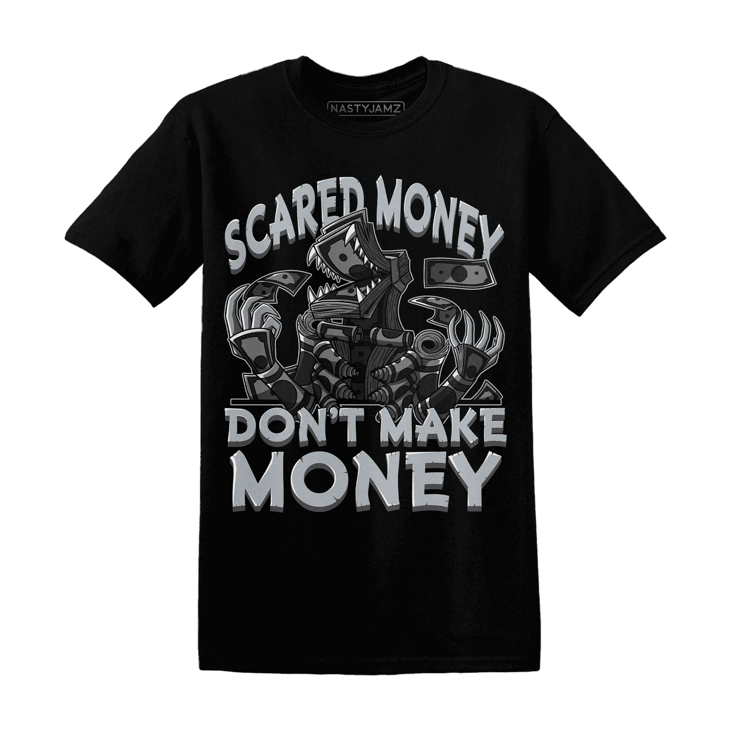 NastyJamz-Wolf-Grey-12s-T-Shirt-Match-Scared-Money