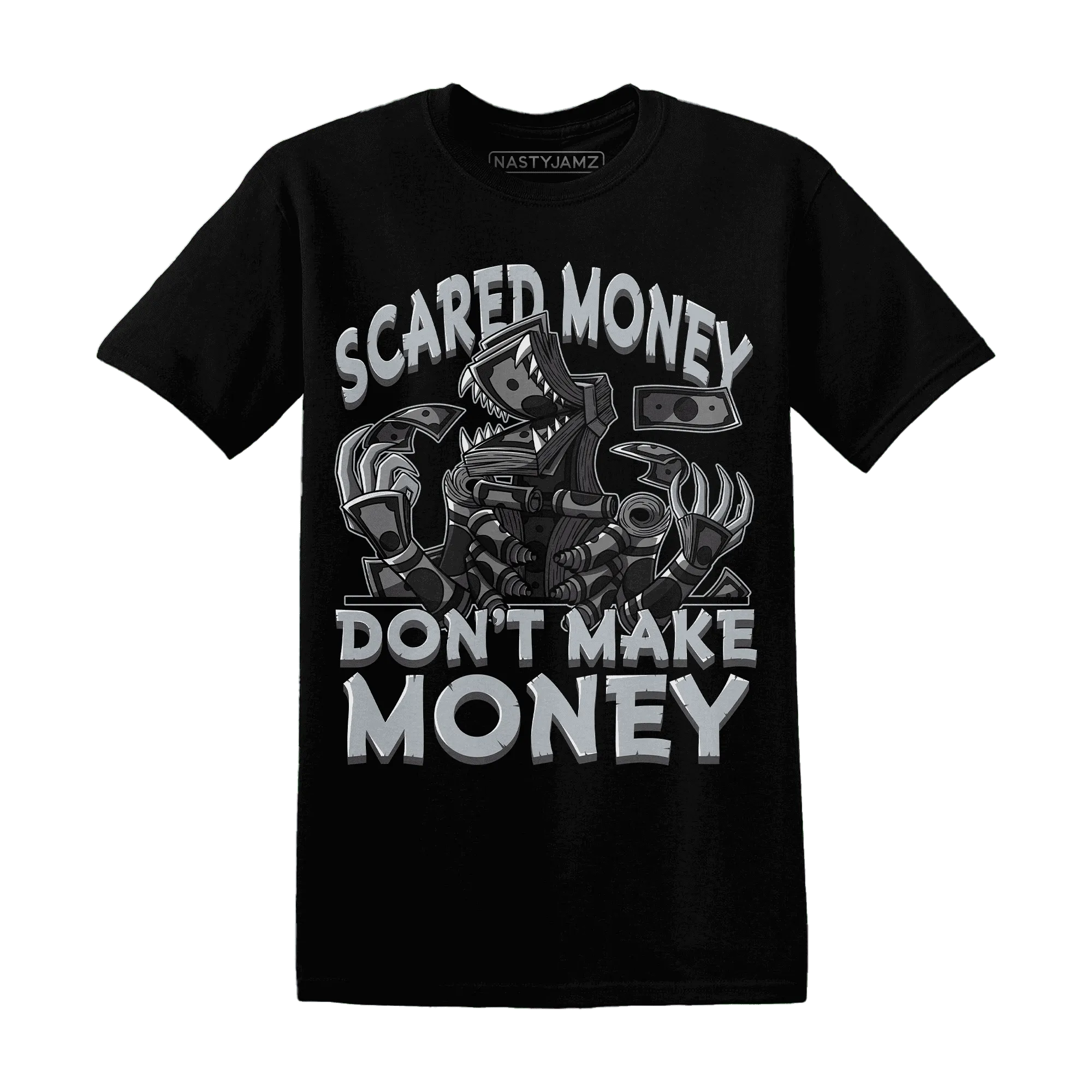NastyJamz-Wolf-Grey-12s-T-Shirt-Match-Scared-Money