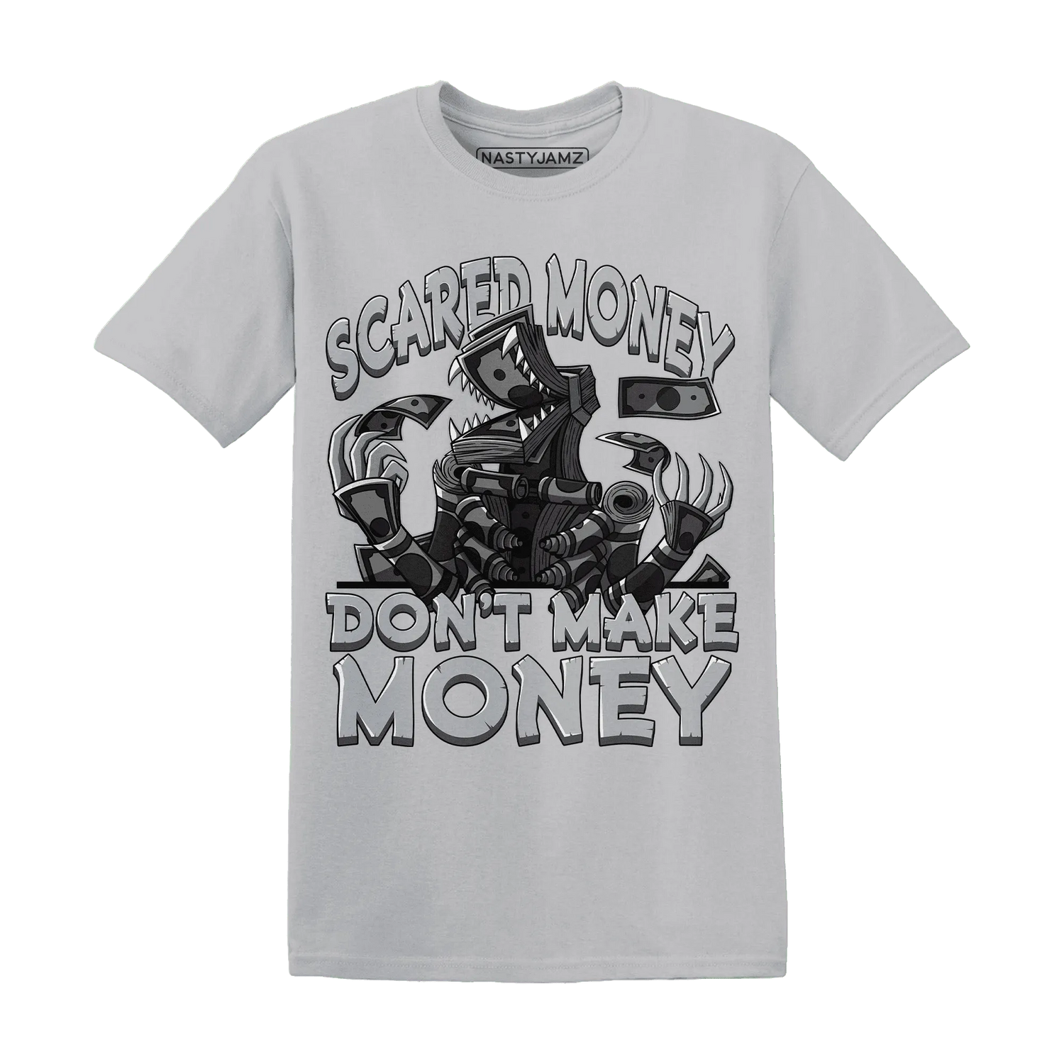 NastyJamz-Wolf-Grey-12s-T-Shirt-Match-Scared-Money