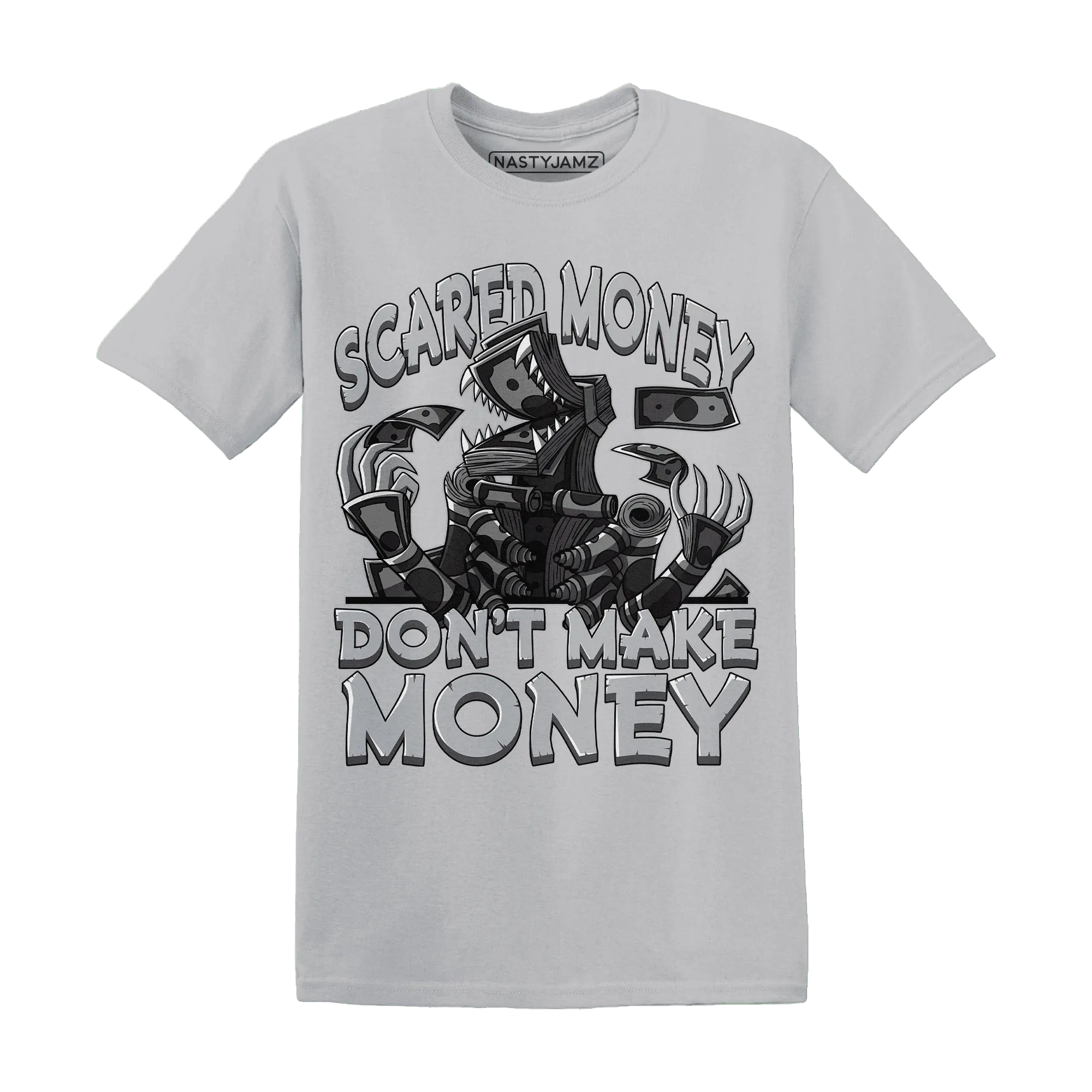 NastyJamz-Wolf-Grey-12s-T-Shirt-Match-Scared-Money