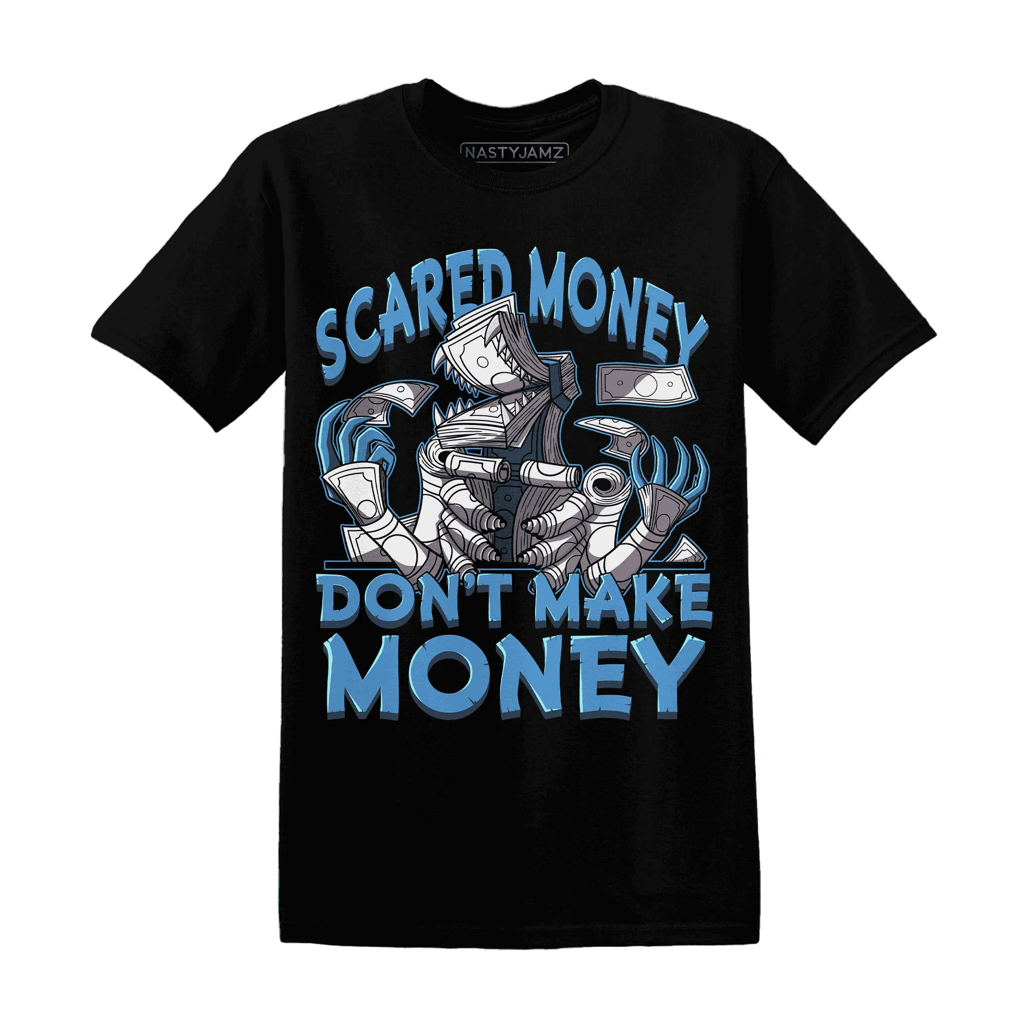 NastyJamz-Carolina-Blue-Univercitii-17s-T-Shirt-Match-Scared-Money