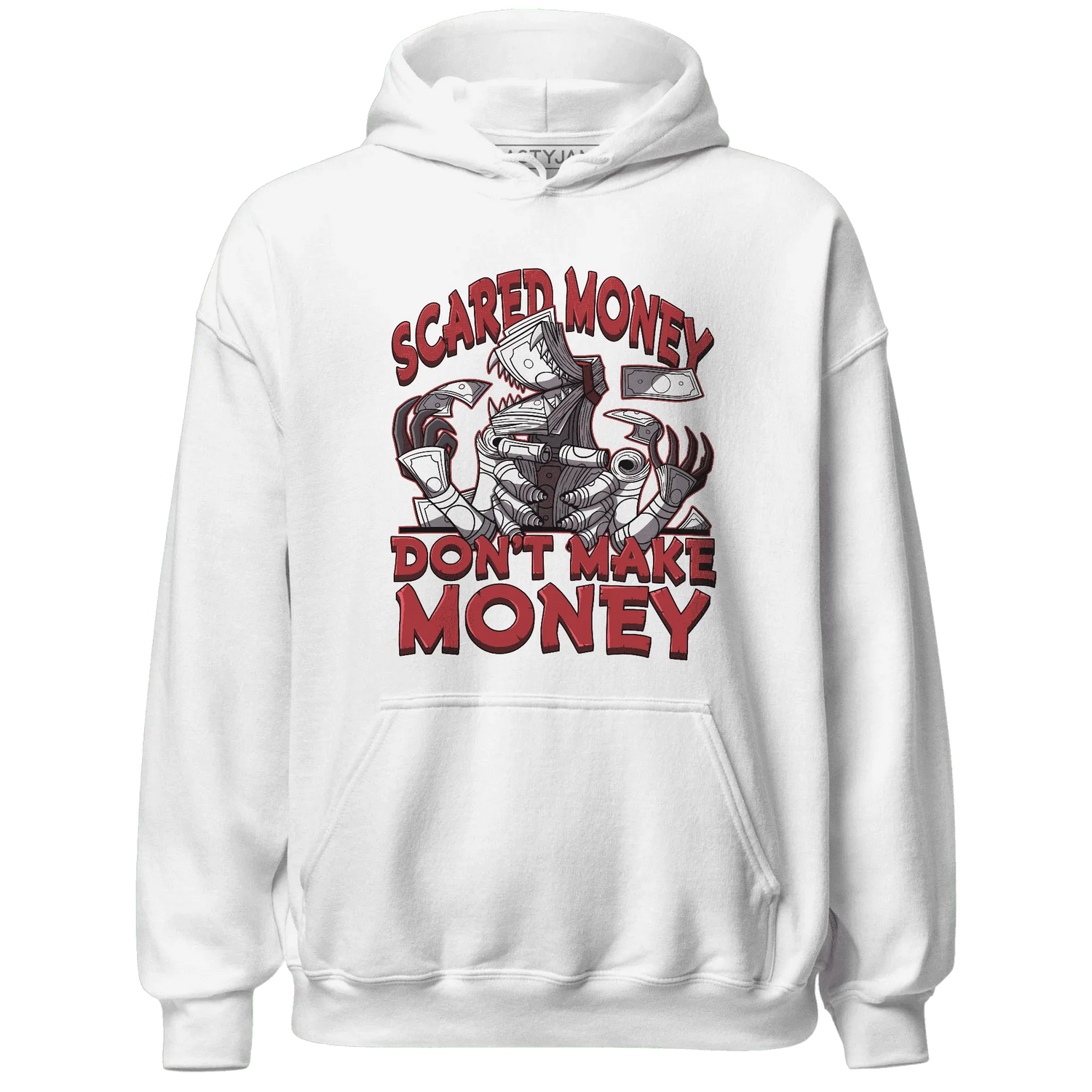 Black-Toe-Reimagined-Red-White-1s-NastyJamz-Hoodie-Match-Scared-Money