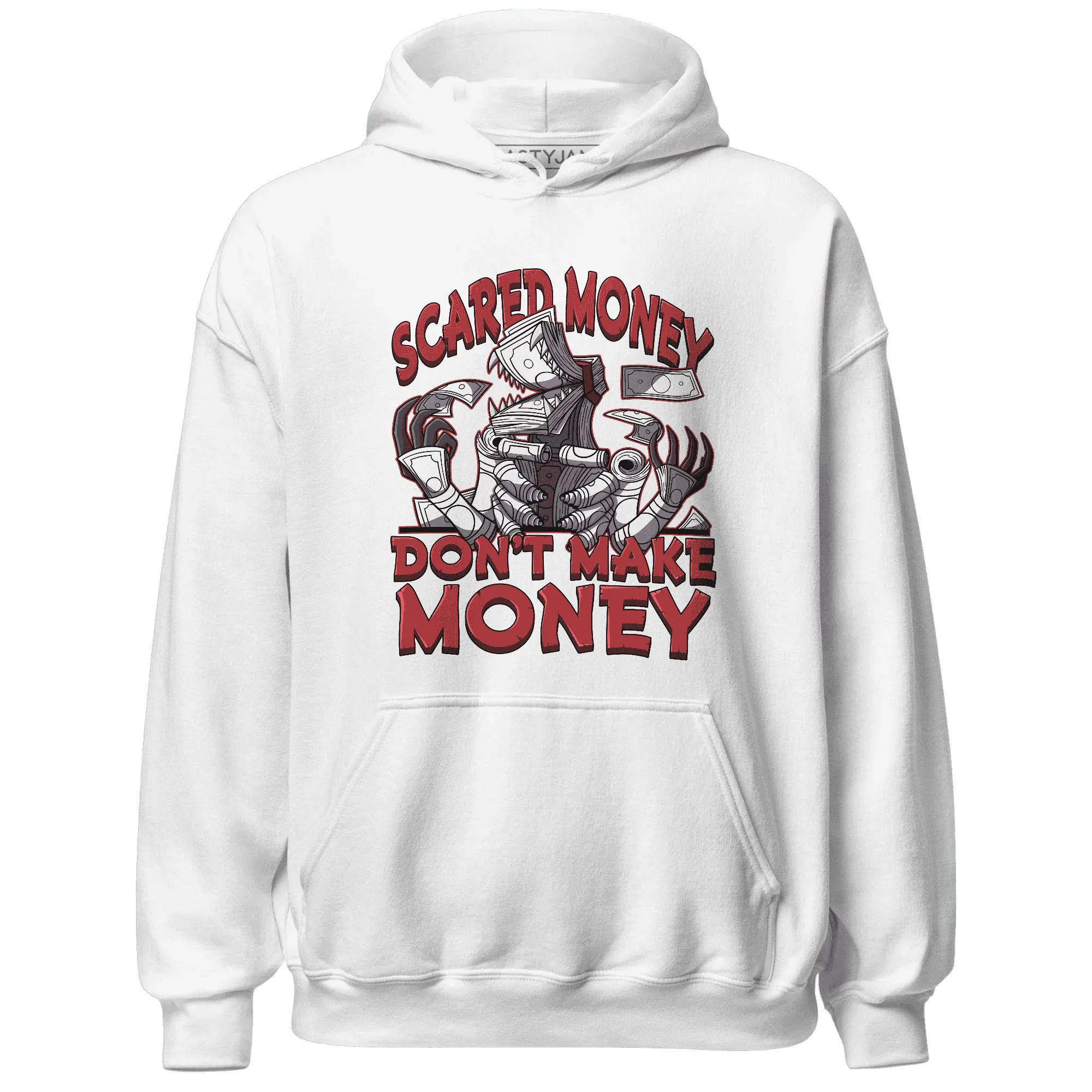 Black-Toe-Reimagined-Red-White-1s-NastyJamz-Hoodie-Match-Scared-Money