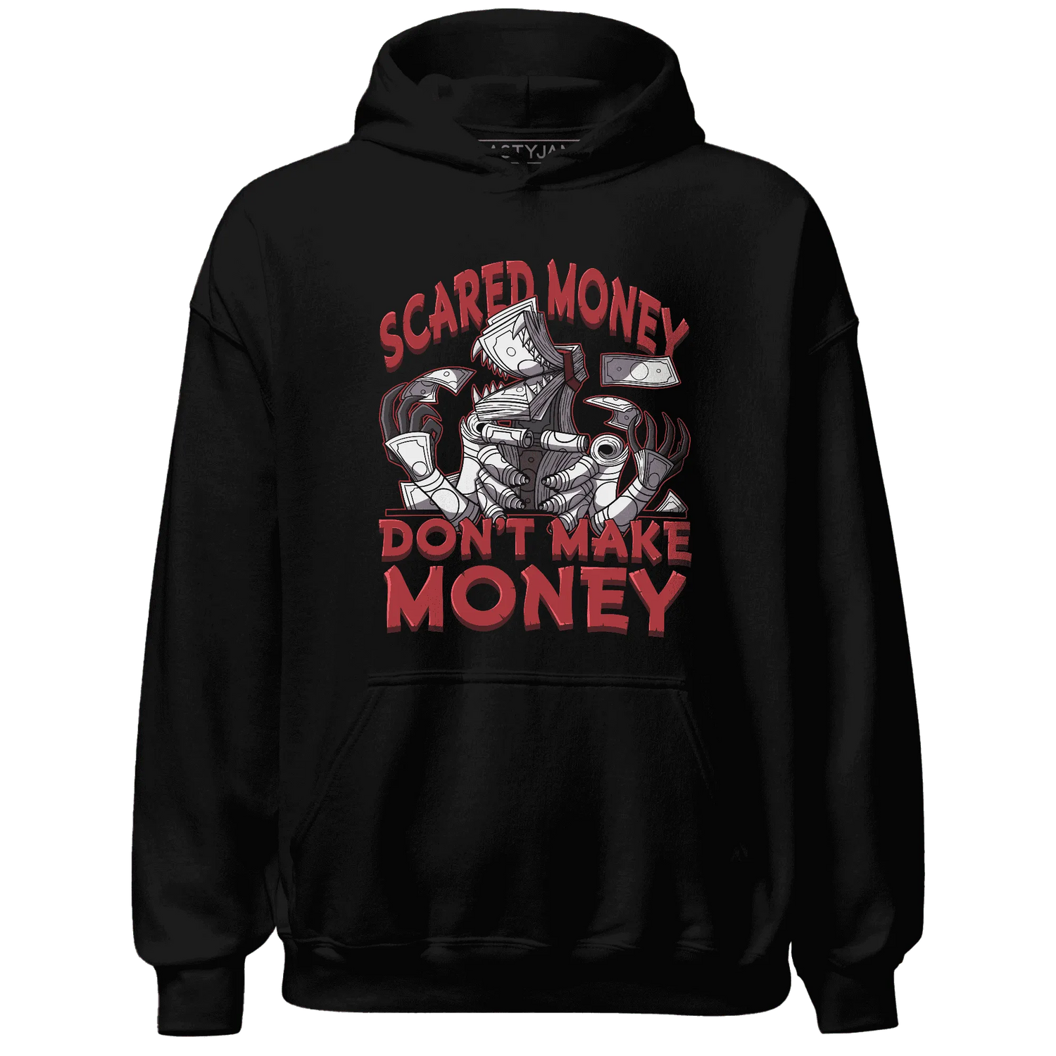 Black-Toe-Reimagined-Red-White-1s-NastyJamz-Hoodie-Match-Scared-Money