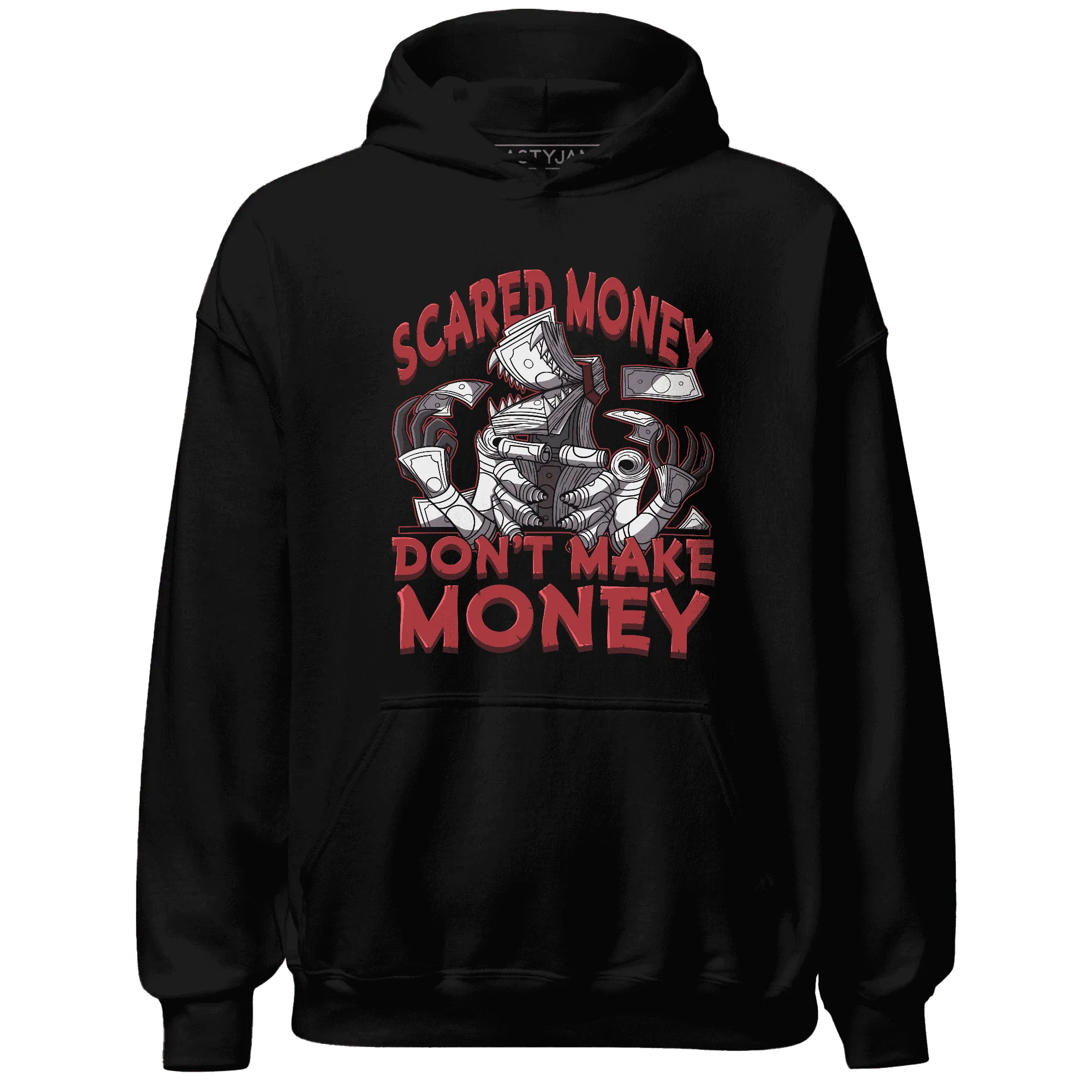 Black-Toe-Reimagined-Red-White-1s-NastyJamz-Hoodie-Match-Scared-Money