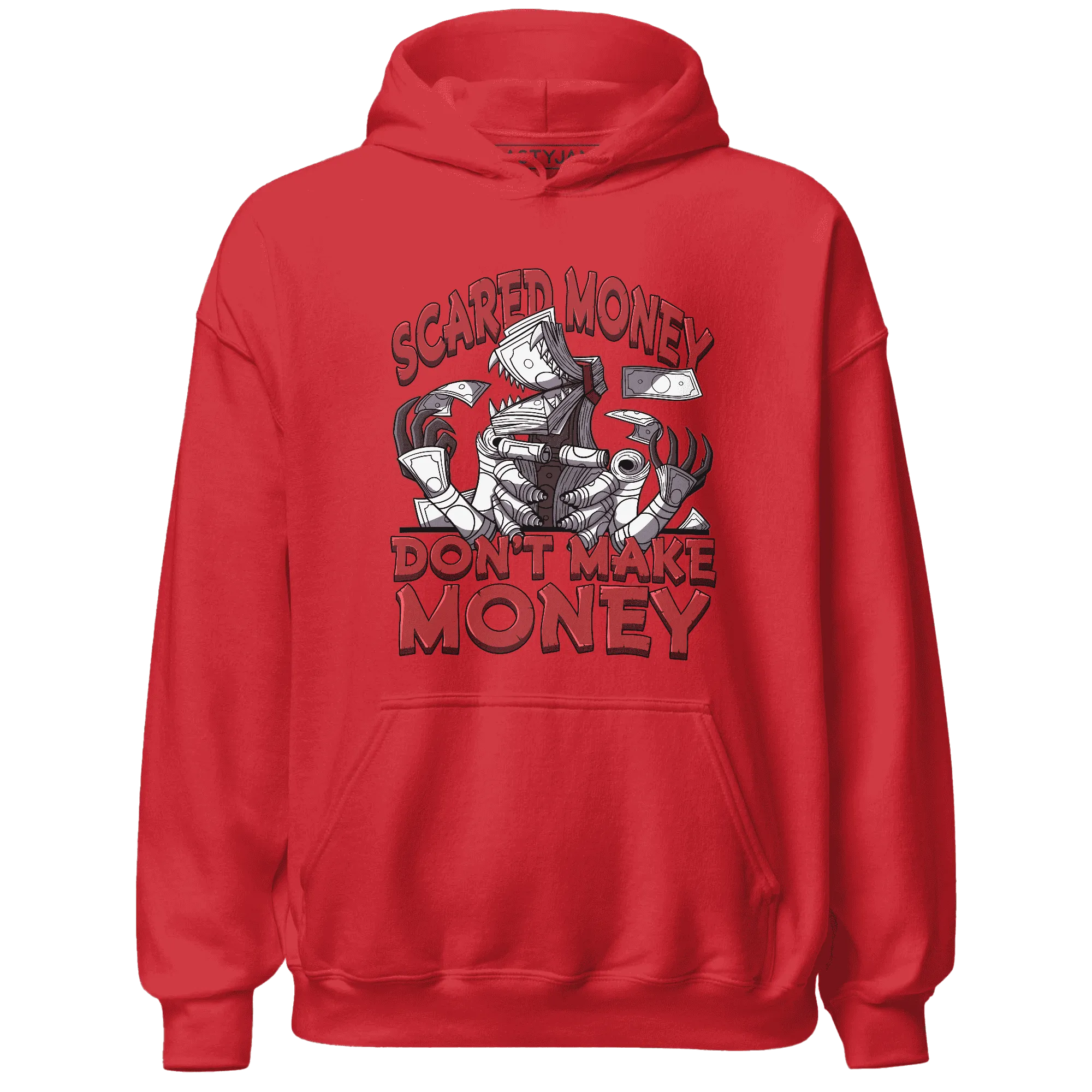 Black-Toe-Reimagined-Red-White-1s-NastyJamz-Hoodie-Match-Scared-Money