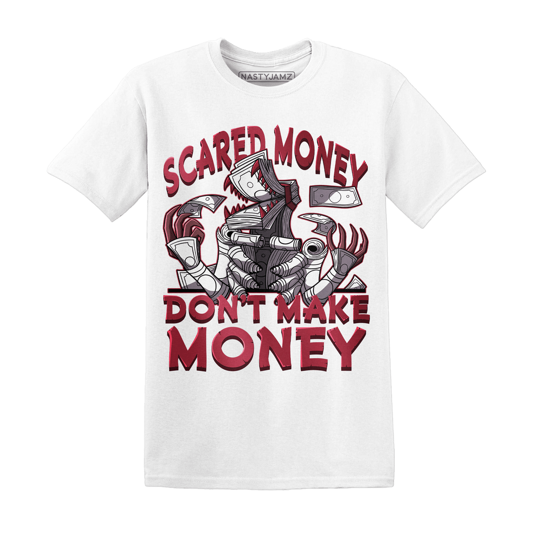 High 85 Metallic Burgundy 1s T Shirt Match Scared Money - NastyJamz