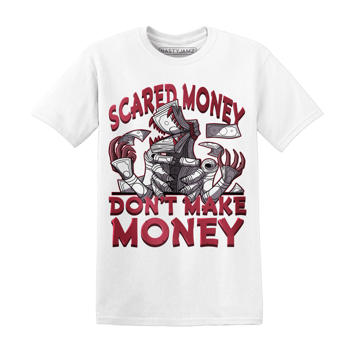 High 85 Metallic Burgundy 1s T Shirt Match Scared Money - NastyJamz