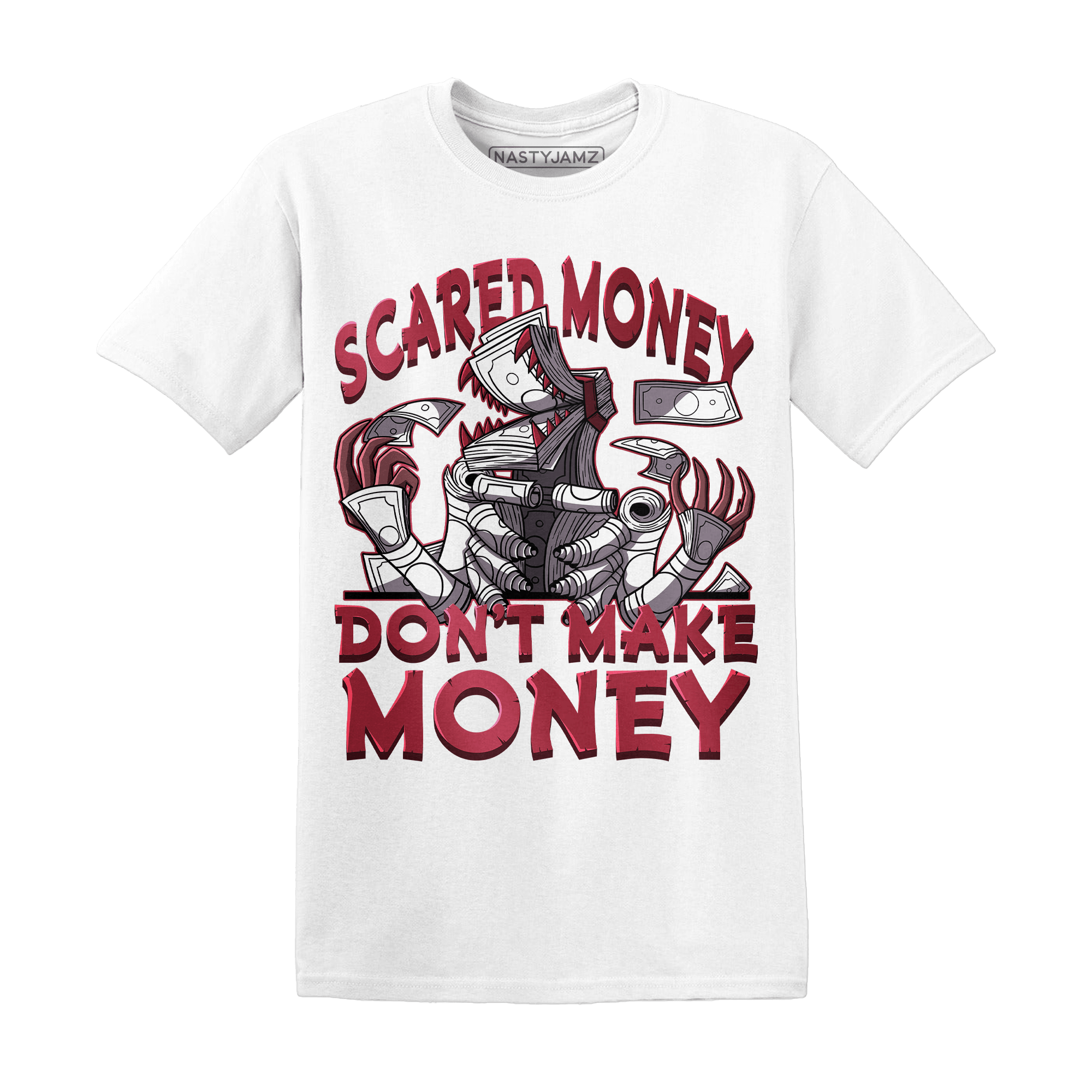 High 85 Metallic Burgundy 1s T Shirt Match Scared Money - NastyJamz