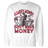 High 85 Metallic Burgundy 1s Sweatshirt Match Scared Money - NastyJamz