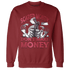 High 85 Metallic Burgundy 1s Sweatshirt Match Scared Money - NastyJamz