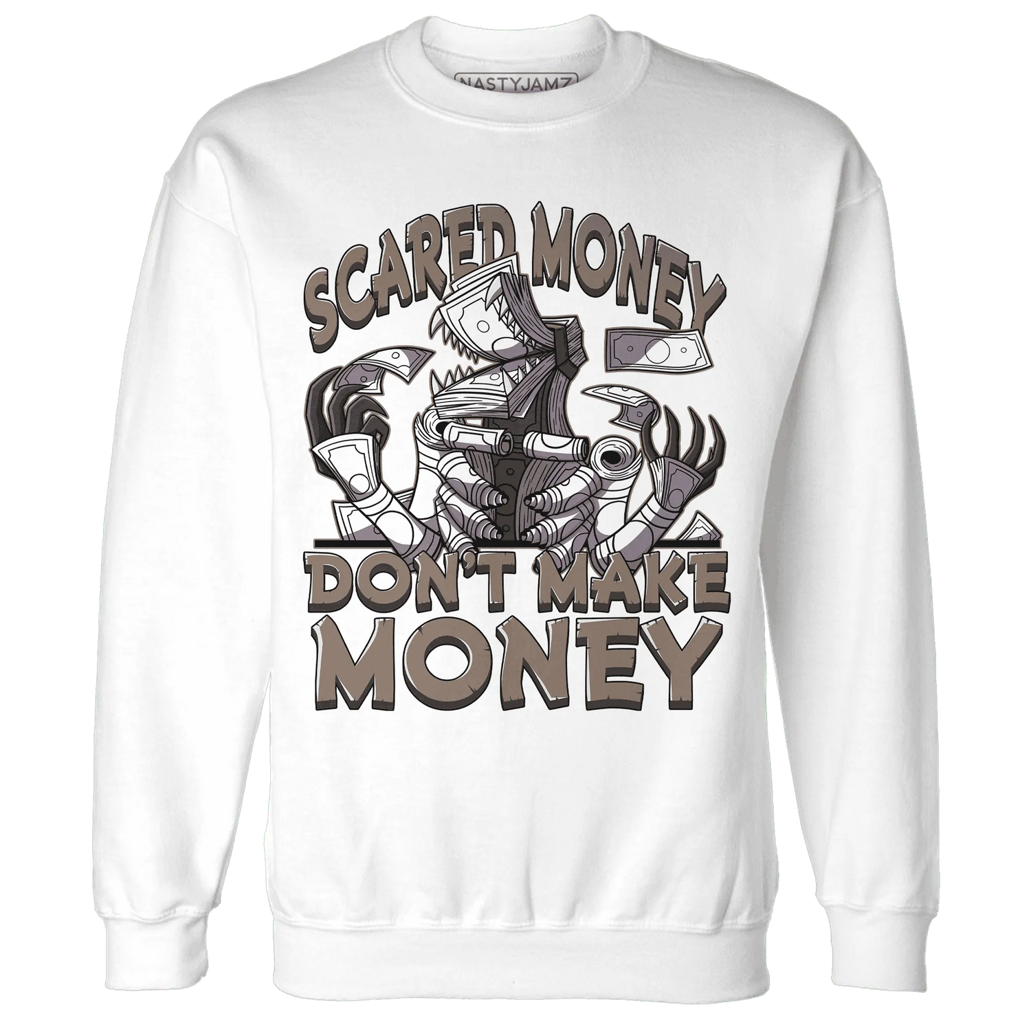 NastyJamz-Low-Mocha-1s-Sweatshirt-Match-Scared-Money