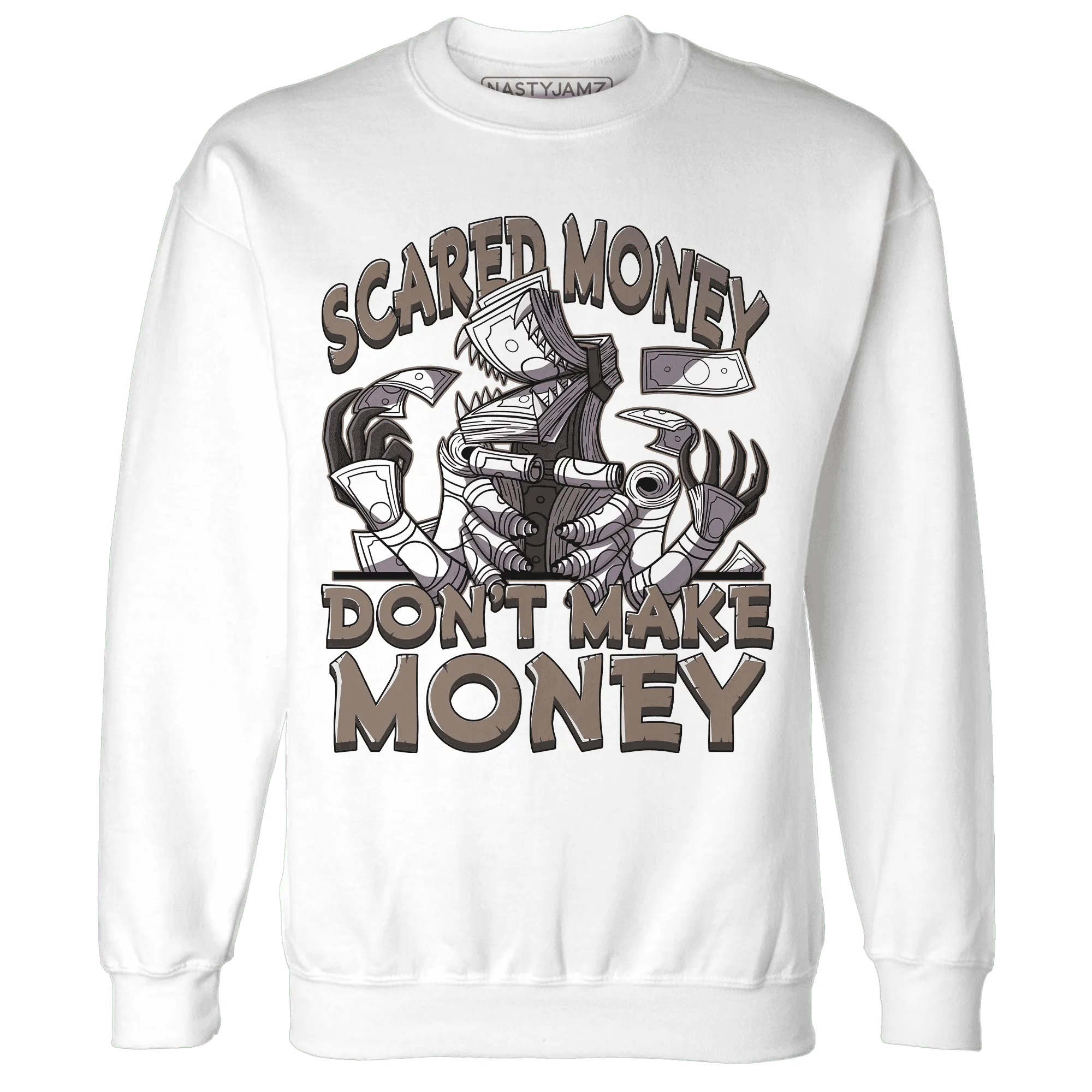 NastyJamz-Low-Mocha-1s-Sweatshirt-Match-Scared-Money