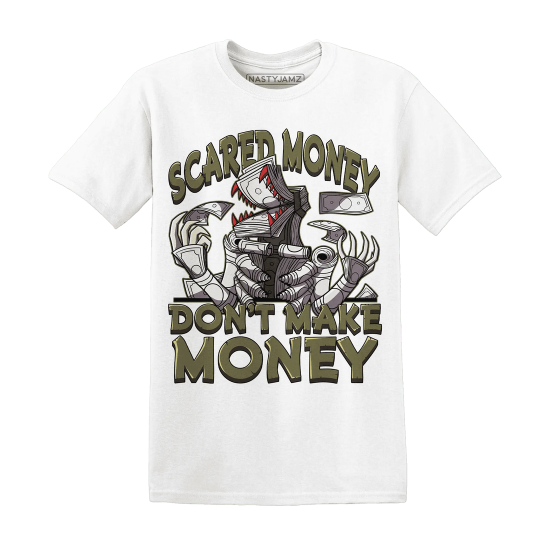 NastyJamz-Medium-Olive-1s-T-Shirt-Match-Scared-Money