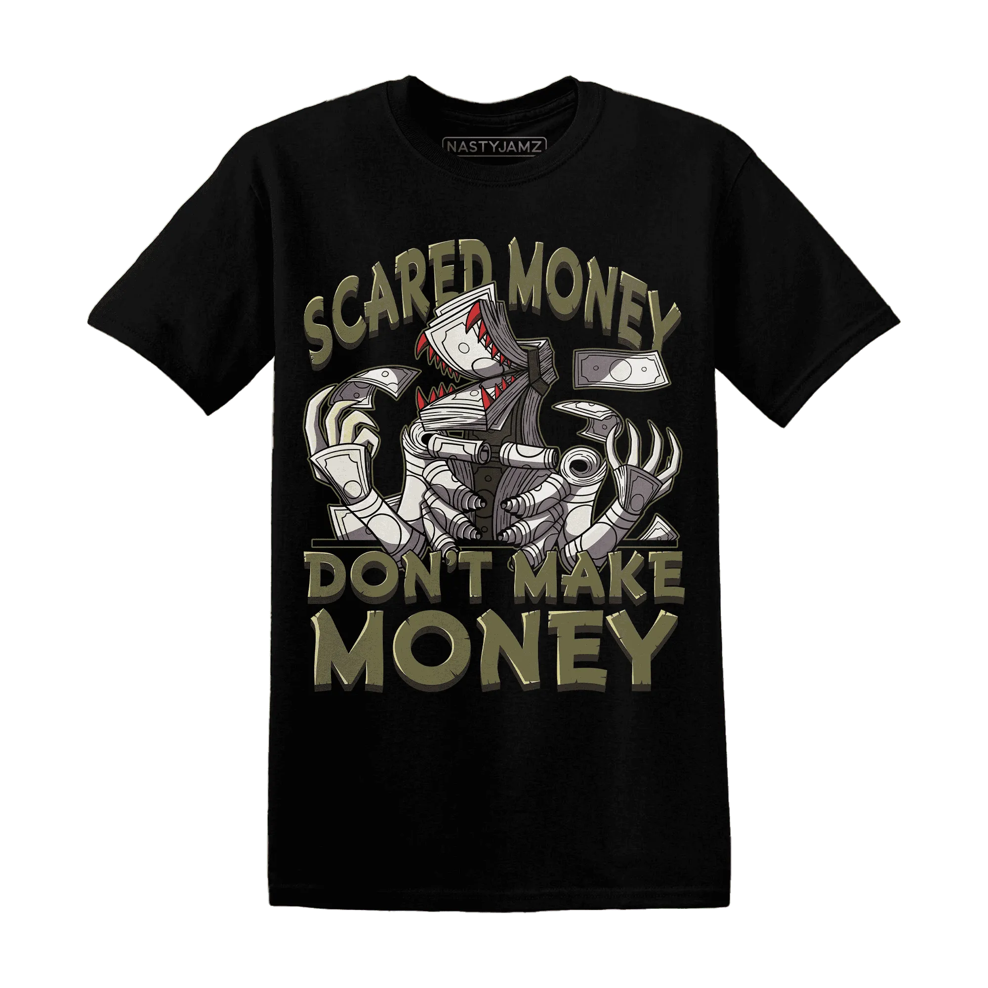 NastyJamz-Medium-Olive-1s-T-Shirt-Match-Scared-Money