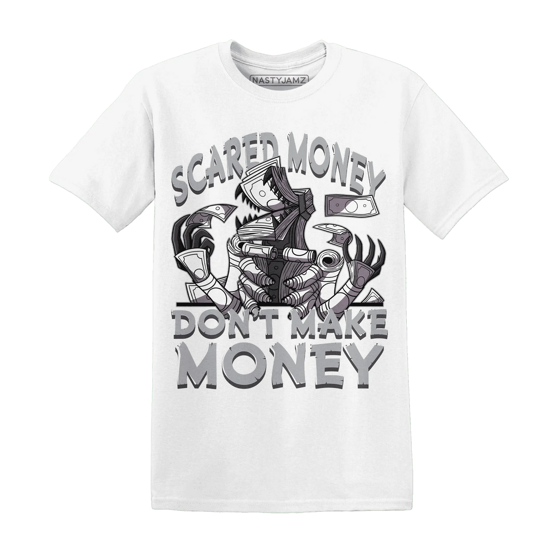 Wolf-Grey-1s-T-Shirt-Match-Scared-Money