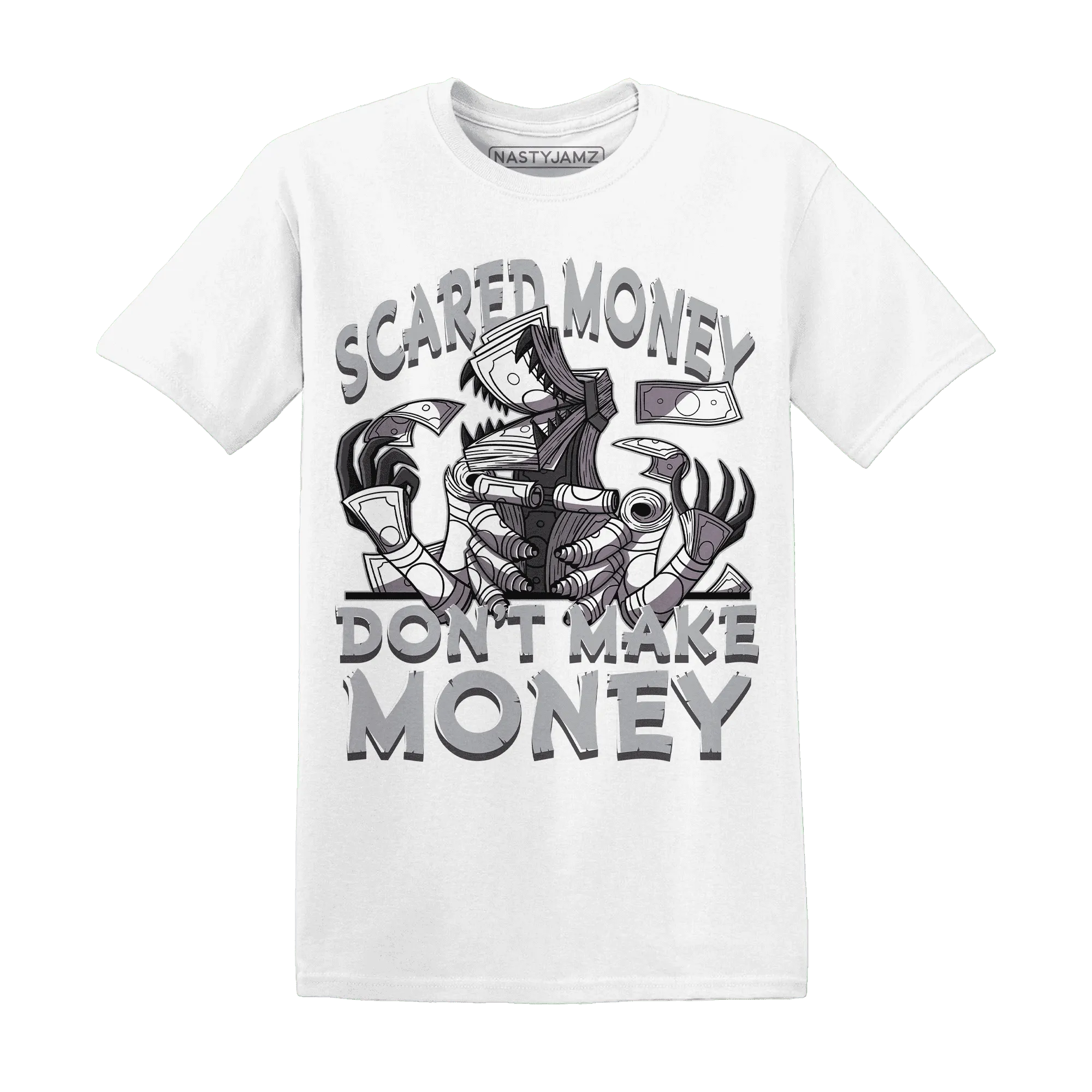 Wolf-Grey-1s-T-Shirt-Match-Scared-Money